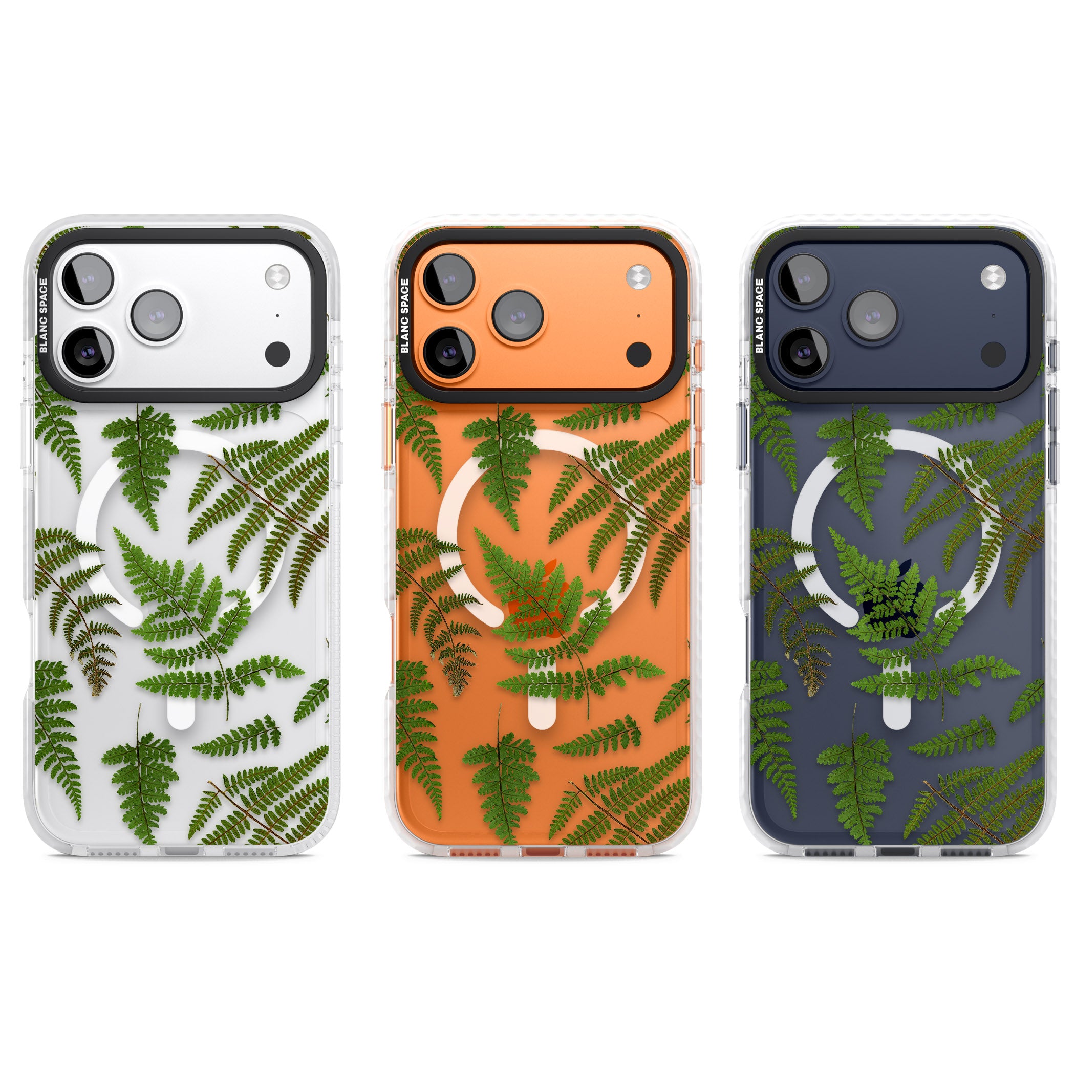 Leafy Ferns iPhone 17 Pro Impact Pro Clear Phone Case APT Impact Protection