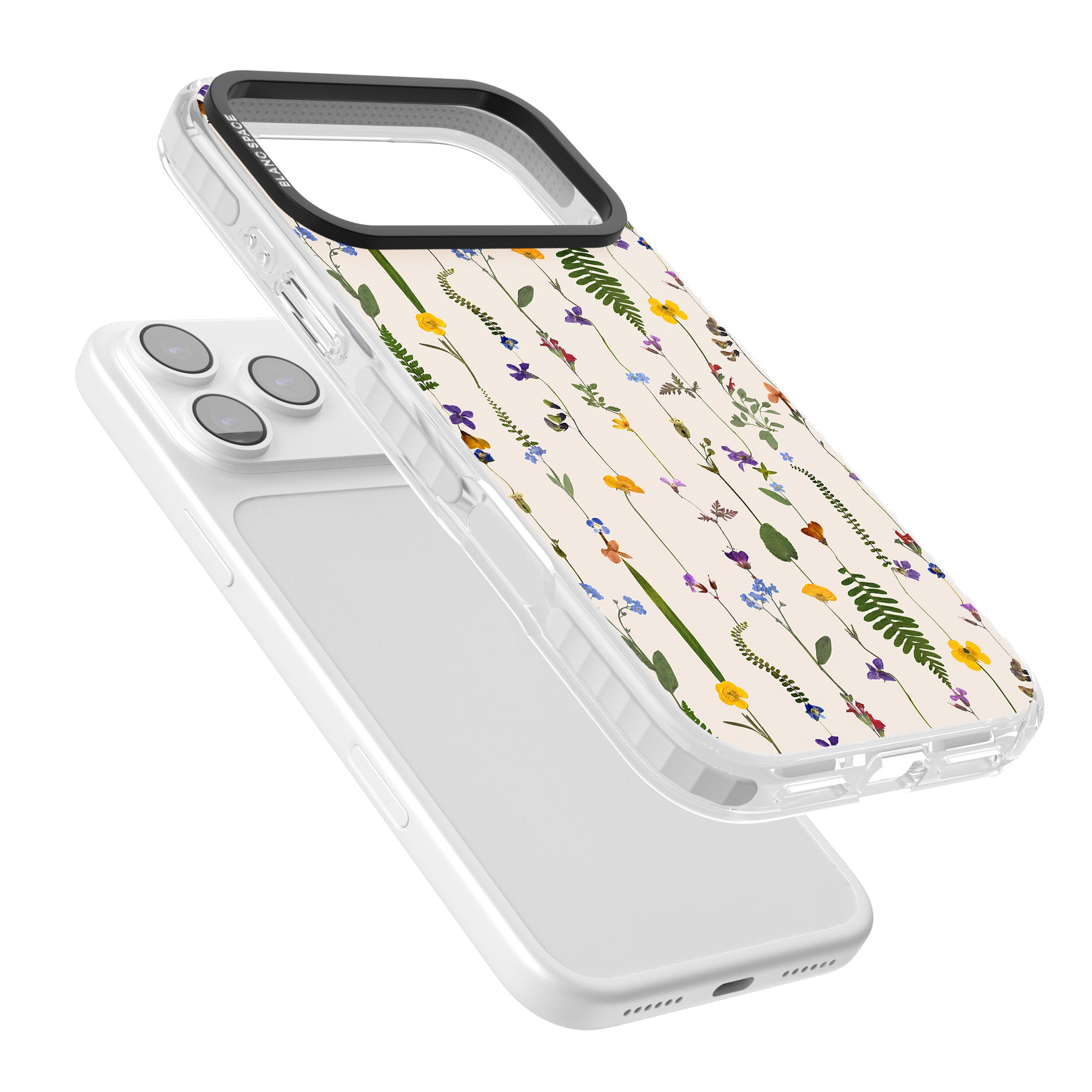 Wildflower Vertical iPhone 17 Pro Impact Pro Clear Phone Case Colours