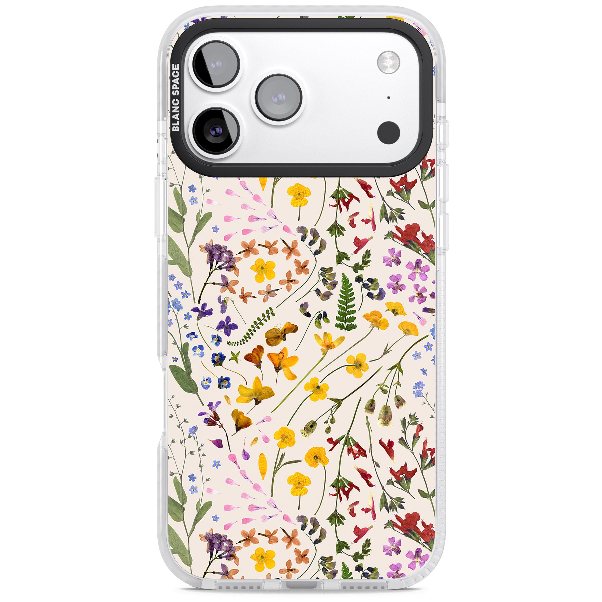 Wildflower Bouquet Cream iPhone 17 Pro Impact Pro Clear Phone Case