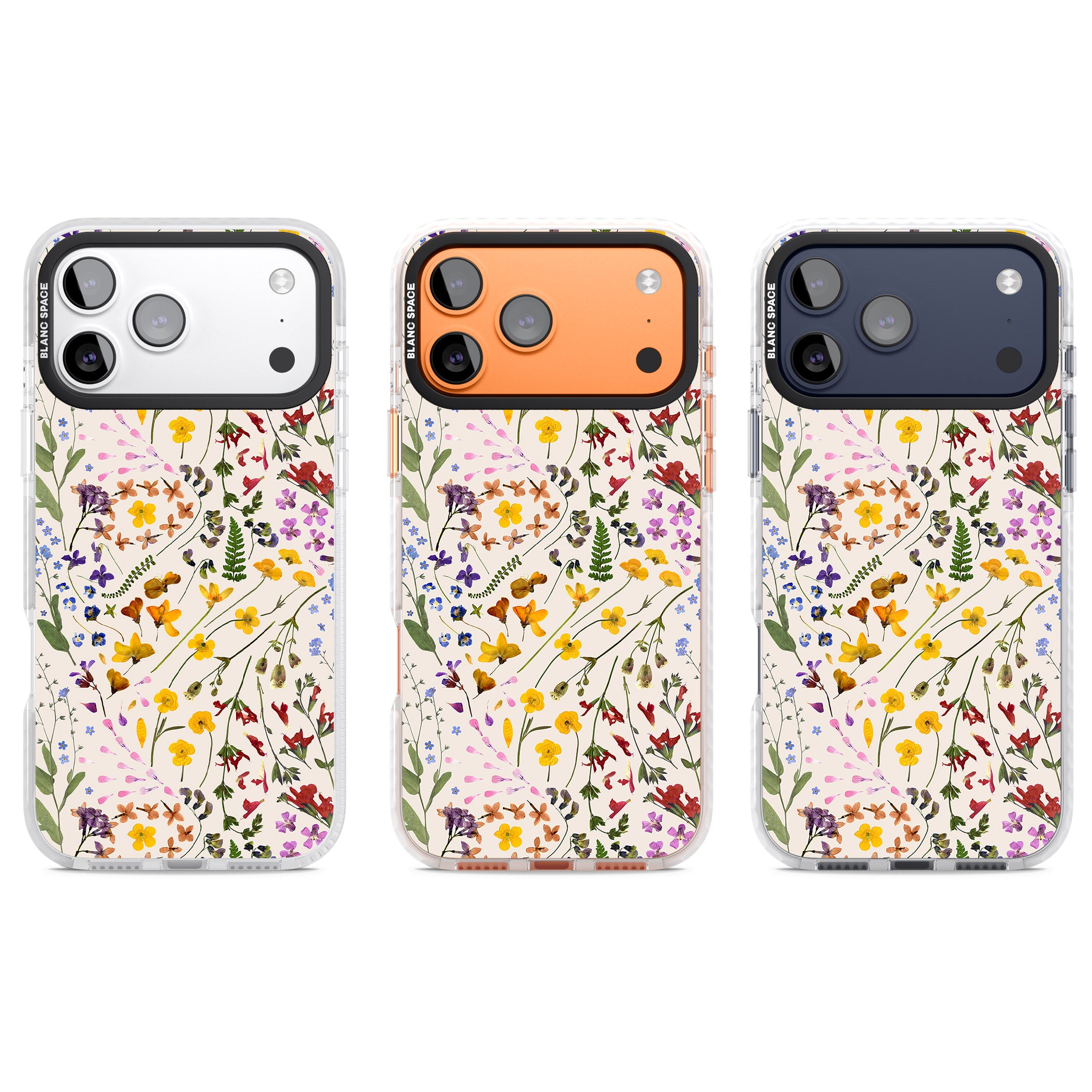 Wildflower Bouquet Cream iPhone 17 Pro Impact Pro Clear Phone Case APT Impact Protection