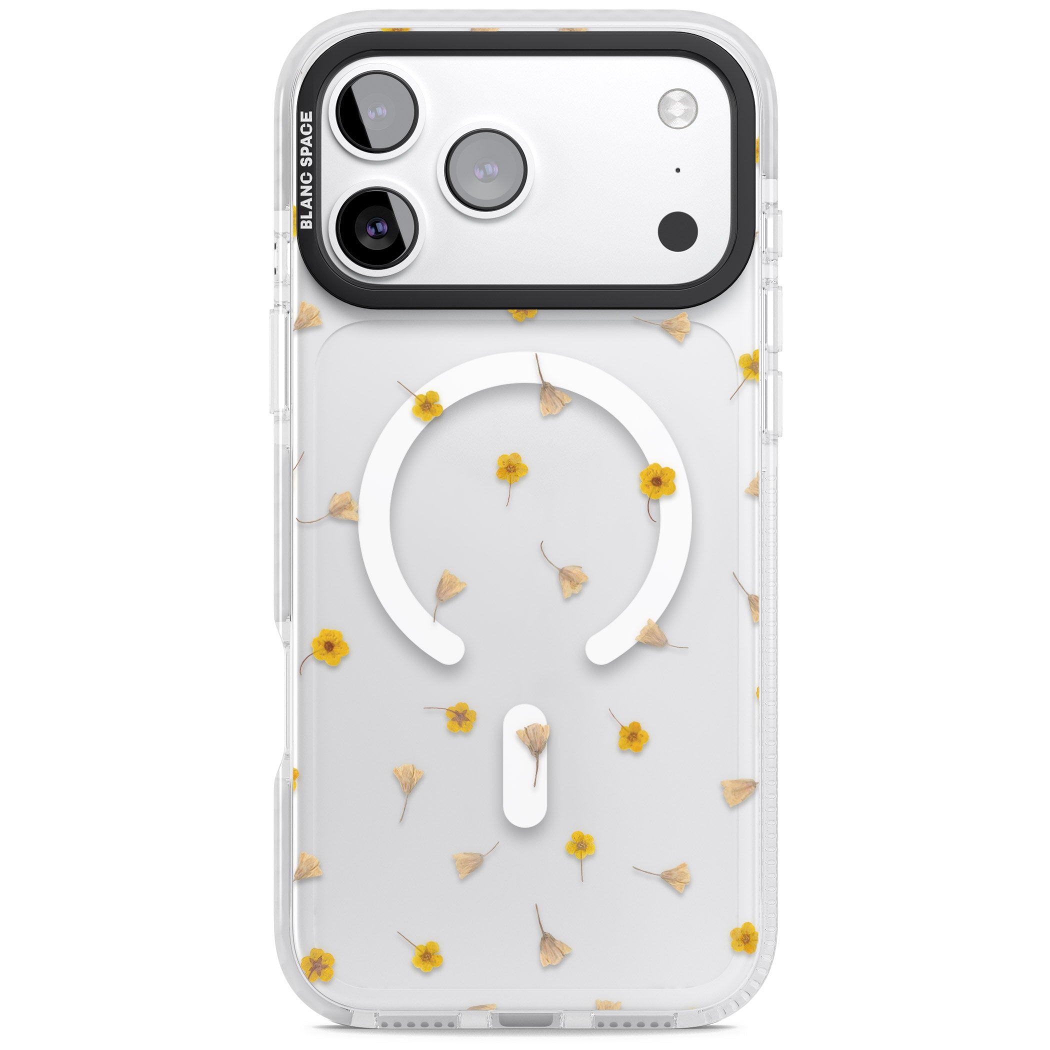Tiny Yellow Flower iPhone 17 Pro Impact Pro Clear Phone Case