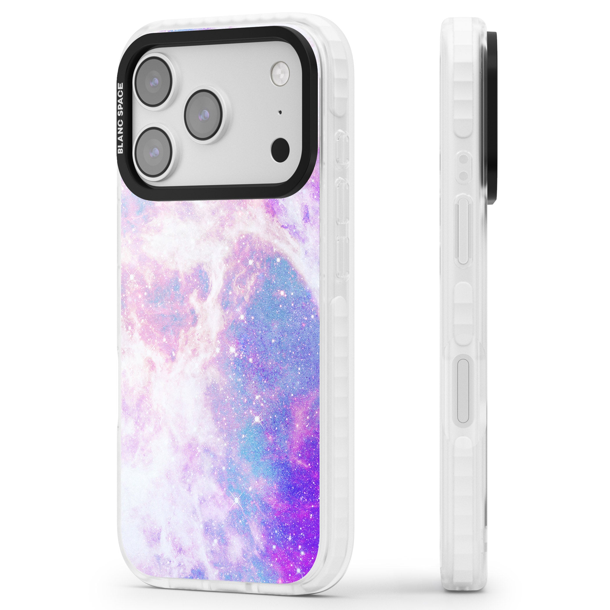 Pastel Galaxy iPhone 17 Pro Impact Pro Clear Phone Case Side Profile