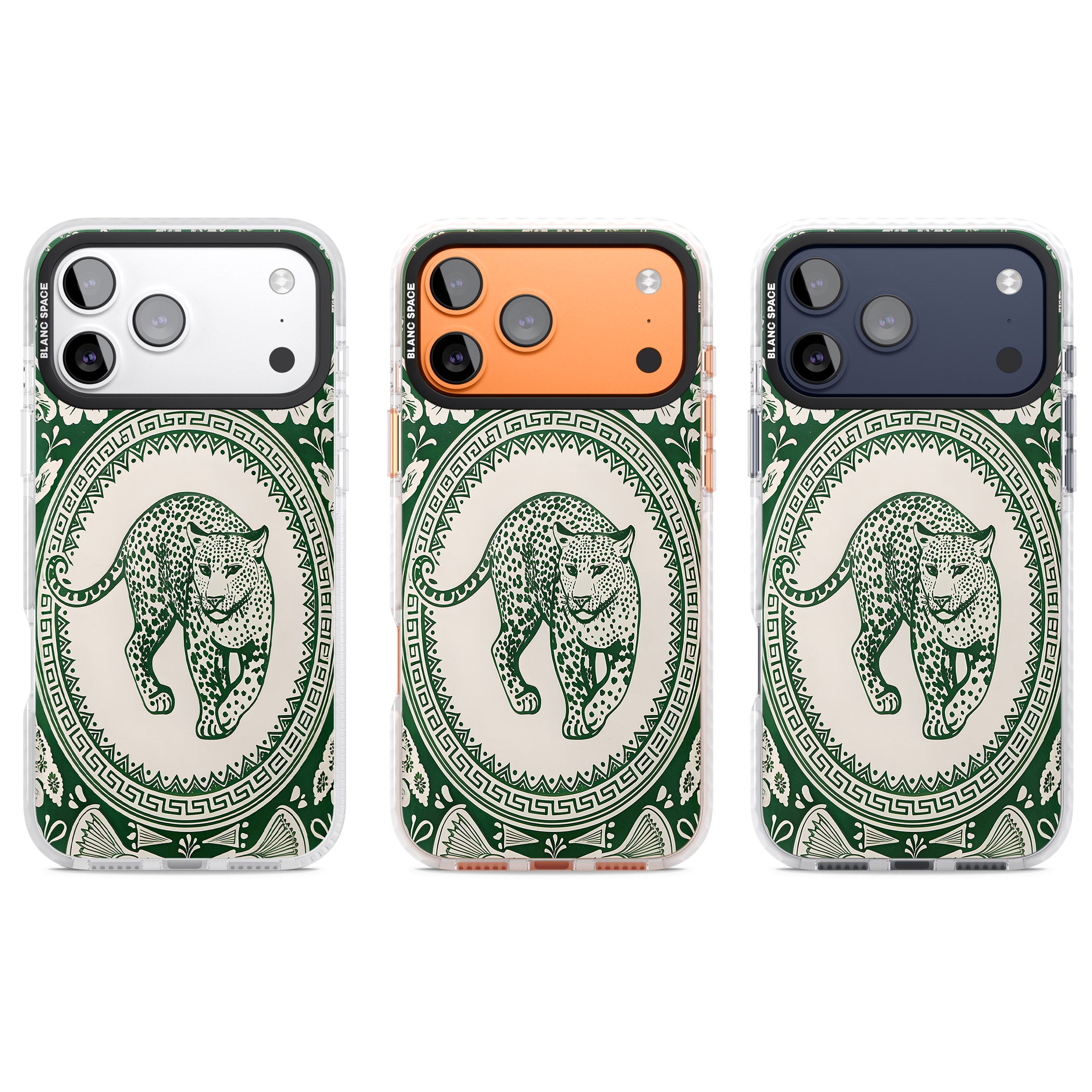 Green Leopard iPhone 17 Pro Impact Pro Clear Phone Case APT Impact Protection