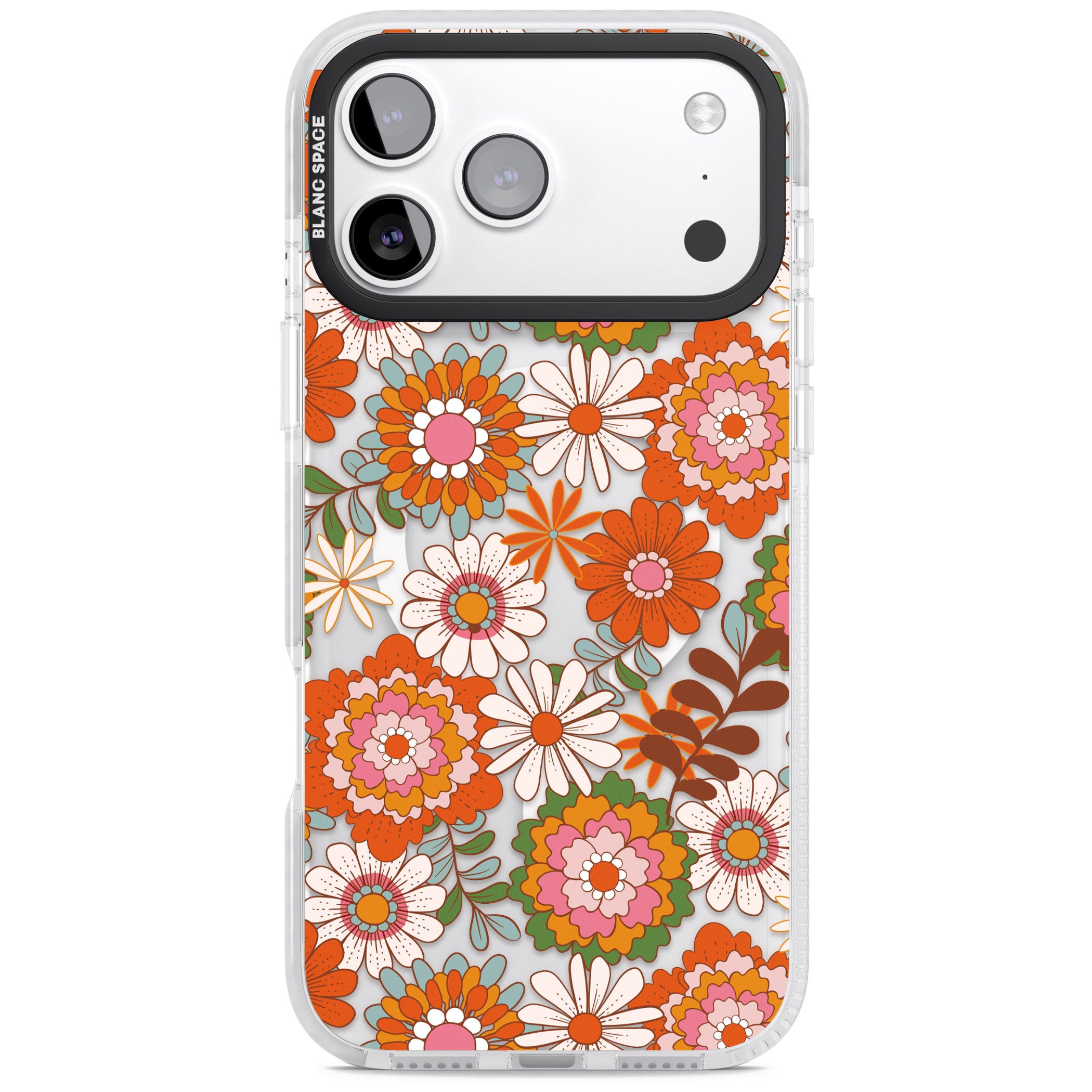 Seventies Bloom iPhone 17 Pro Impact Pro Clear Phone Case