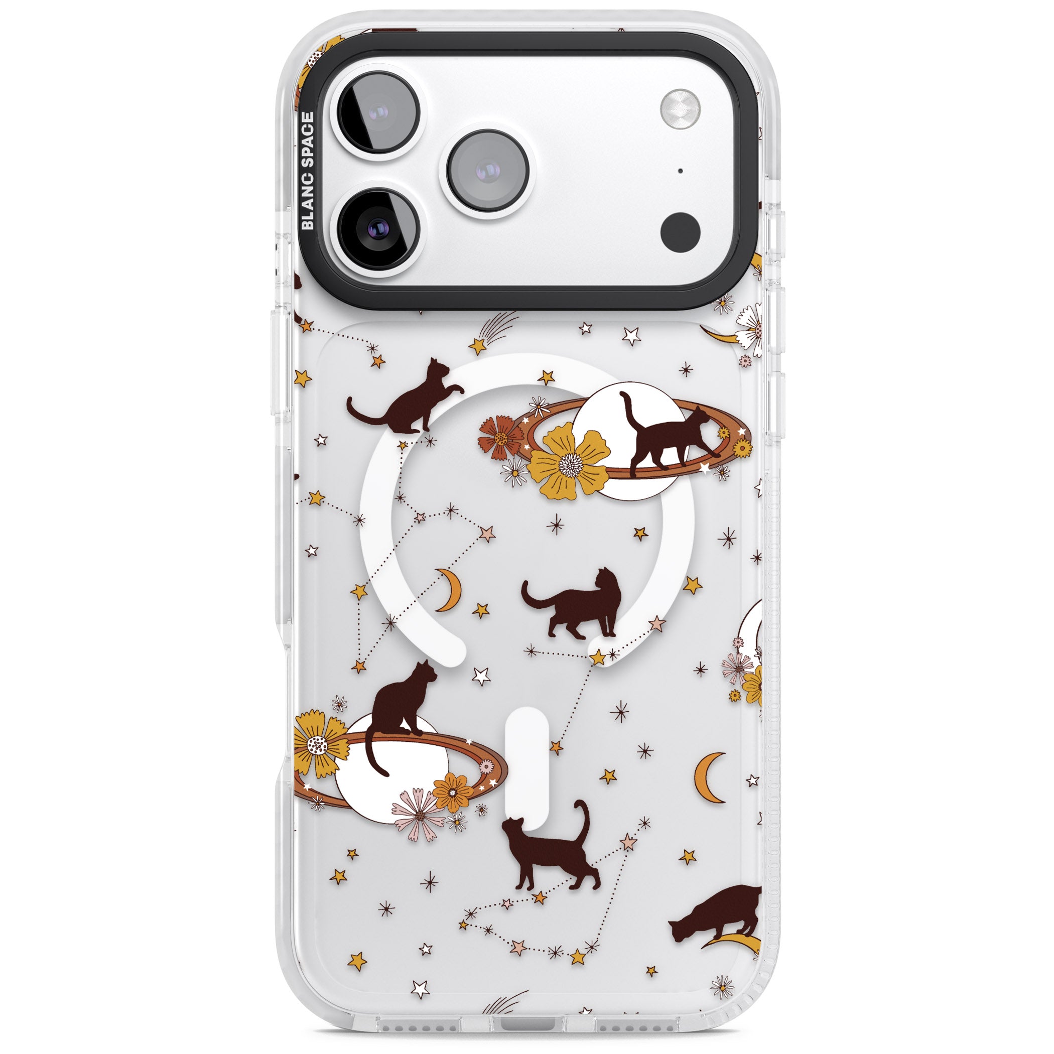 Halloween Cats And Astrology iPhone 17 Pro Impact Pro Clear Phone Case