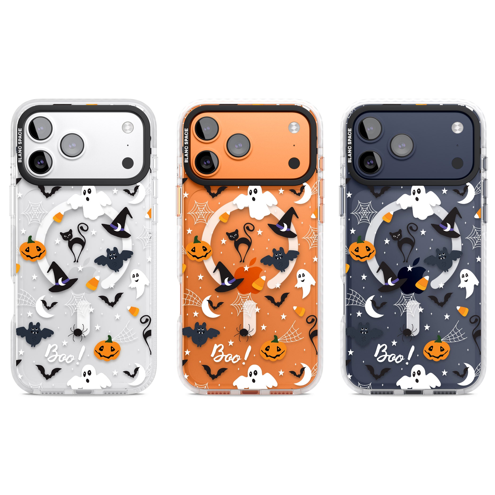 Halloween Mix Pattern iPhone 17 Pro Impact Pro Clear Phone Case APT Impact Protection