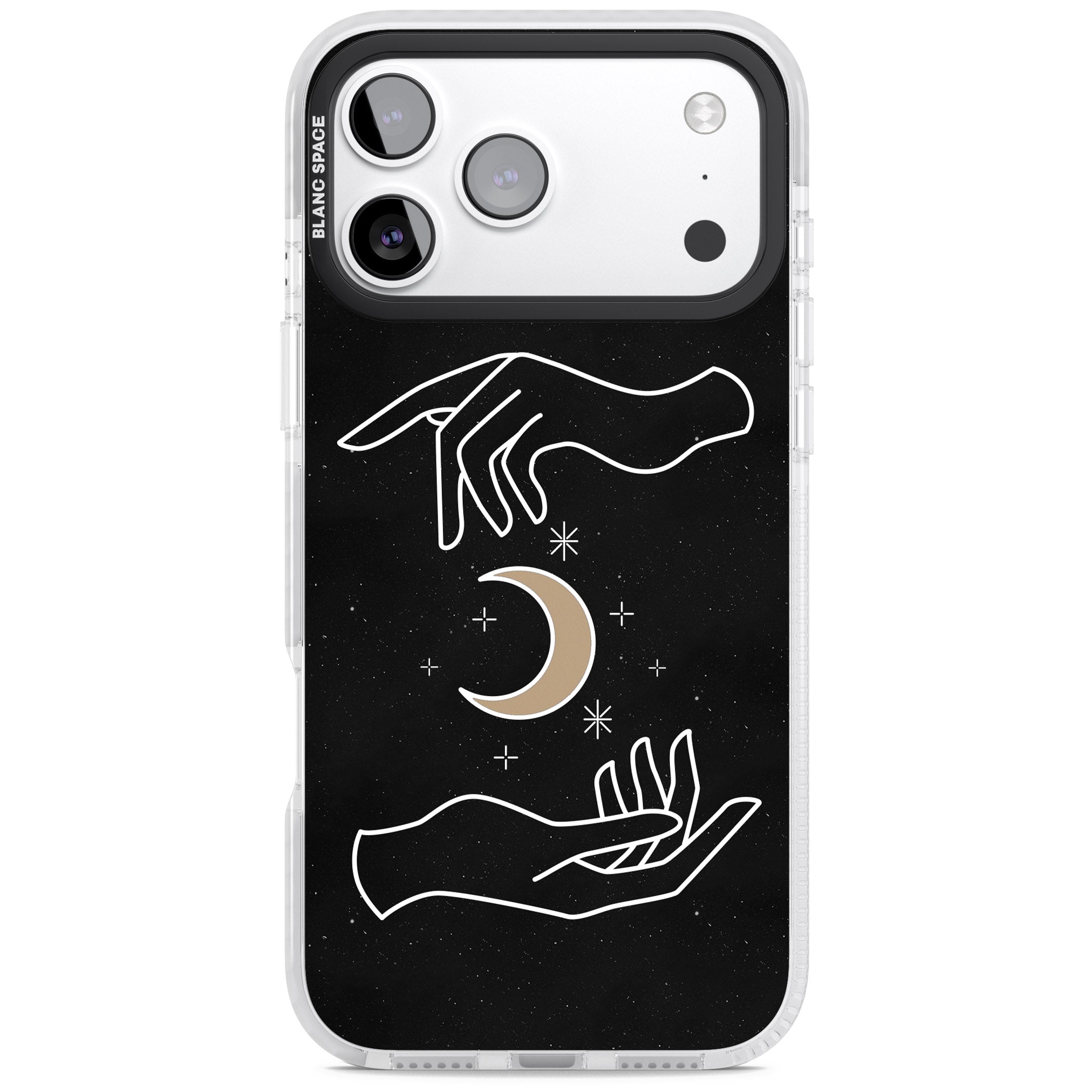 Cosmic Hands iPhone 17 Pro Impact Pro Clear Phone Case
