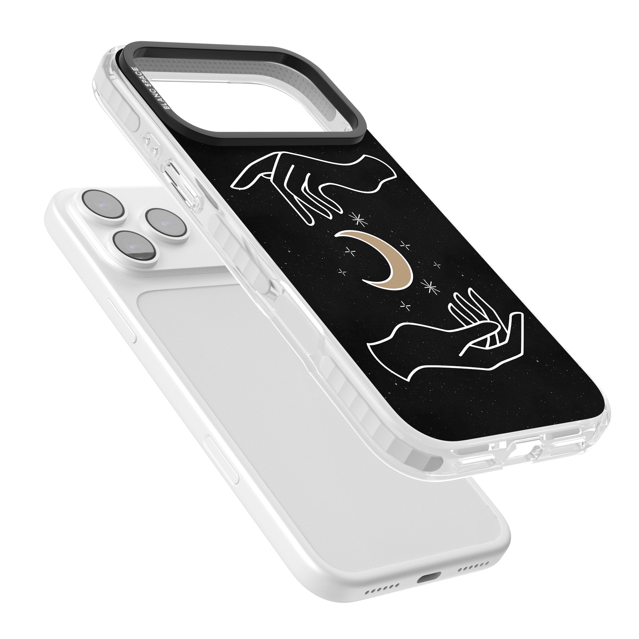 Cosmic Hands iPhone 17 Pro Impact Pro Clear Phone Case Colours