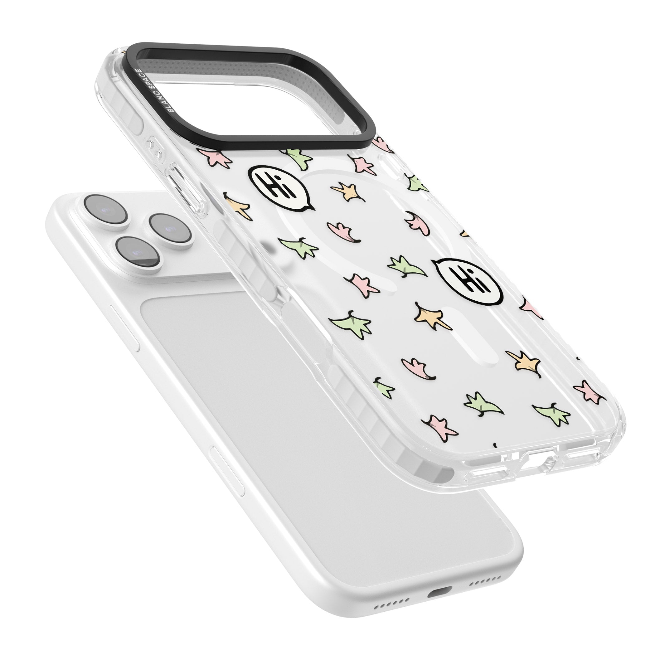 Heartstopper Leaves Pattern iPhone 17 Pro Impact Pro Clear Phone Case Colours