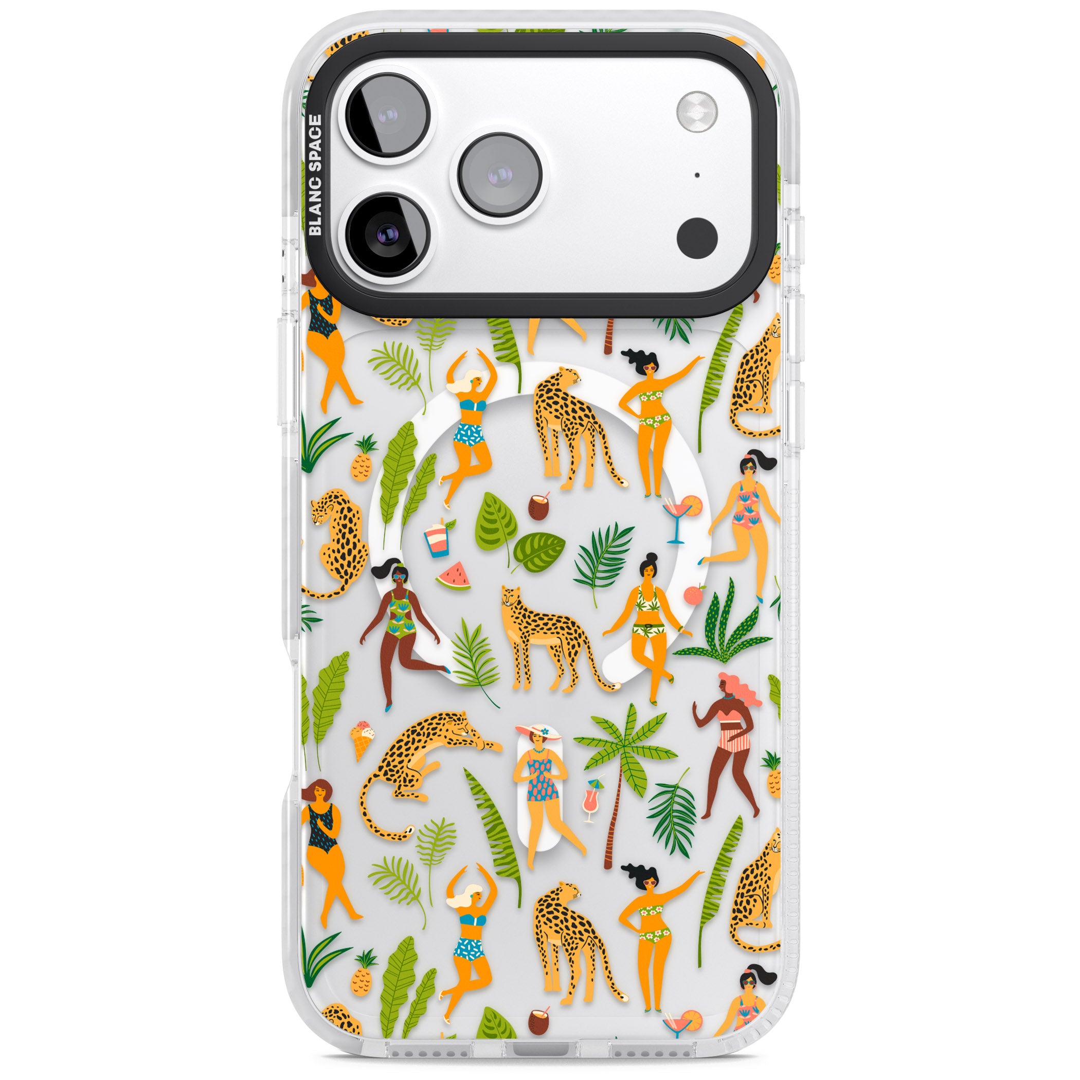 Tropical Party Vibes iPhone 17 Pro Impact Pro Clear Phone Case