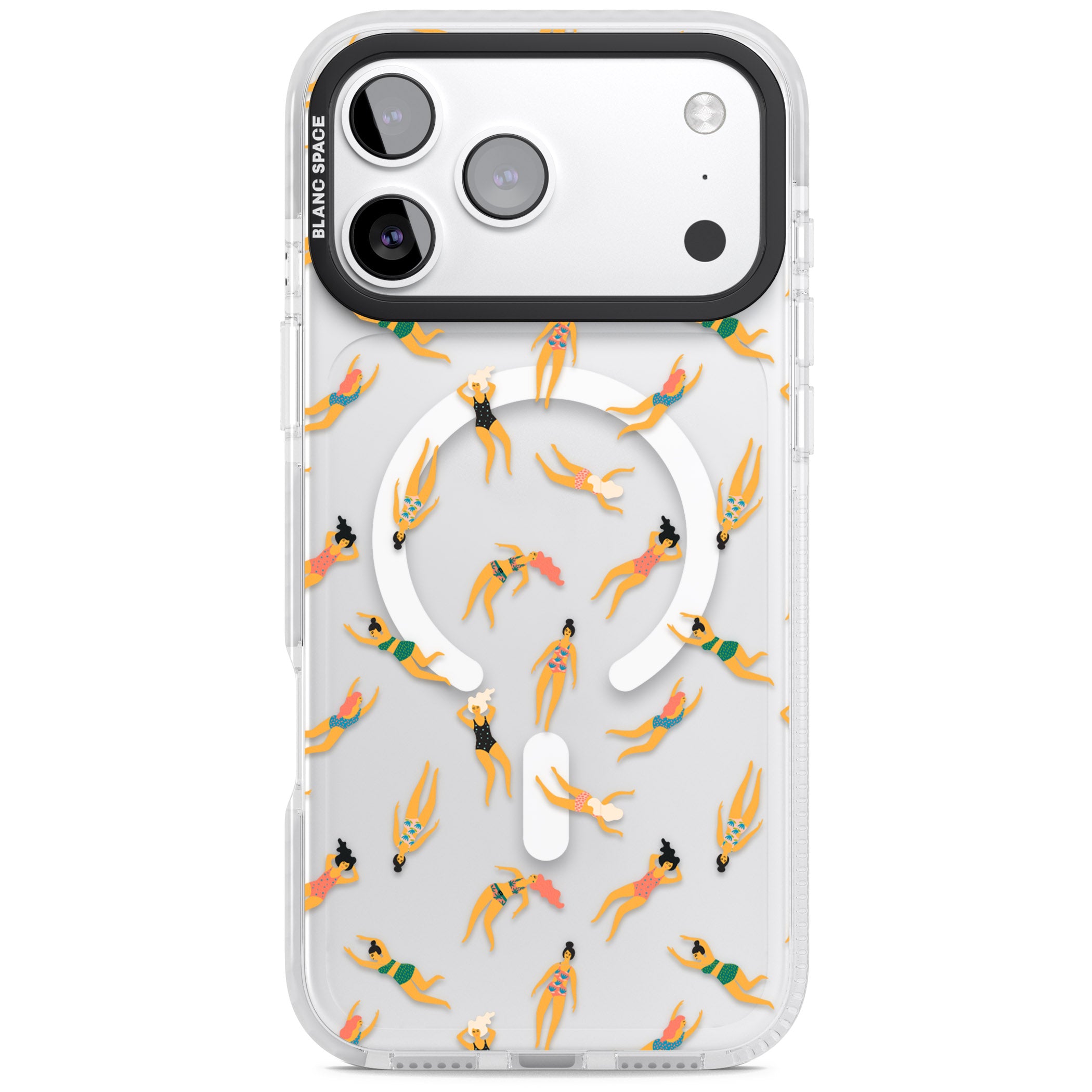 Poolside Pattern iPhone 17 Pro Impact Pro Clear Phone Case