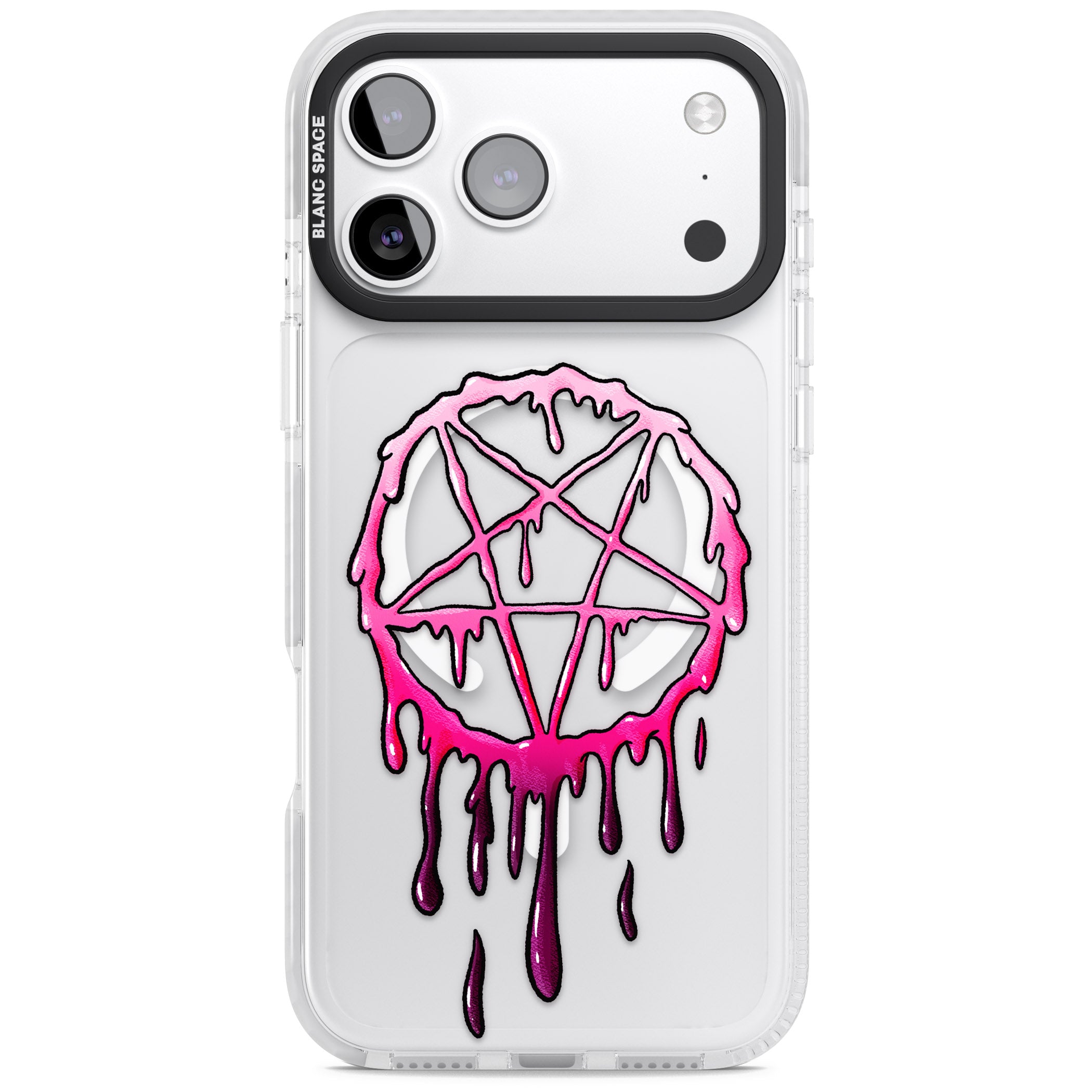 Pentagram Of Blood iPhone 17 Pro Impact Pro Clear Phone Case