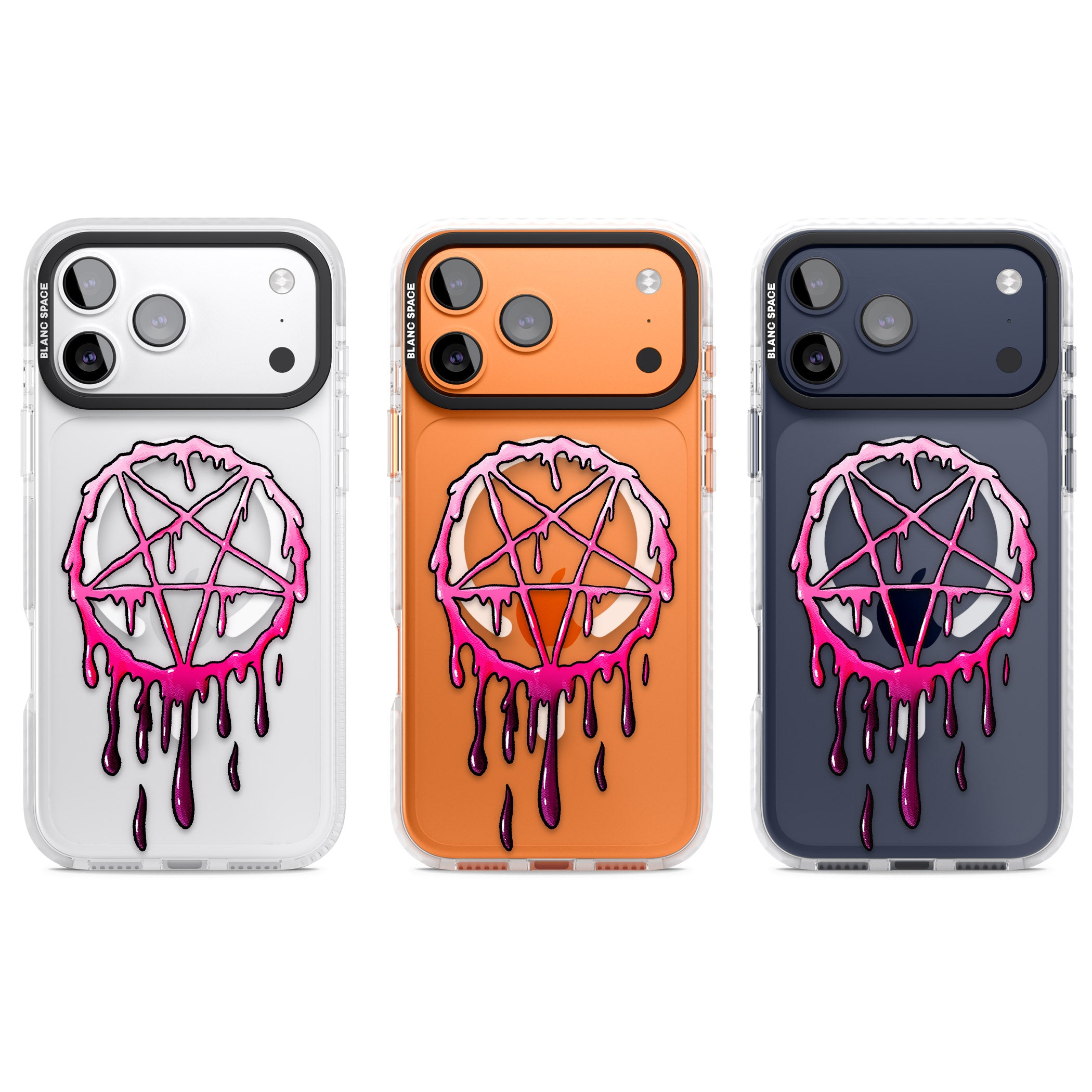 Pentagram Of Blood iPhone 17 Pro Impact Pro Clear Phone Case APT Impact Protection