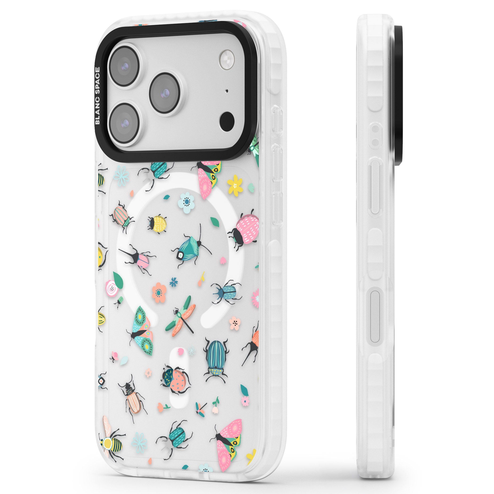Playful Bug Life iPhone 17 Pro Impact Pro Clear Phone Case Side Profile