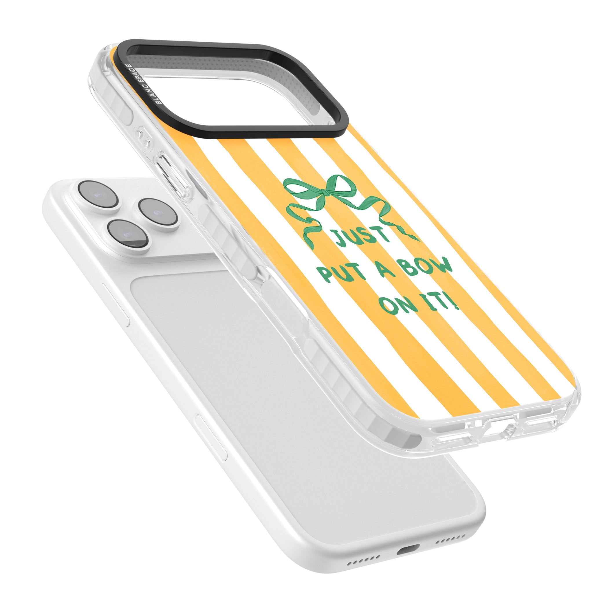 Just Put a Bow On It iPhone 17 Pro Impact Pro Clear Phone Case Colours