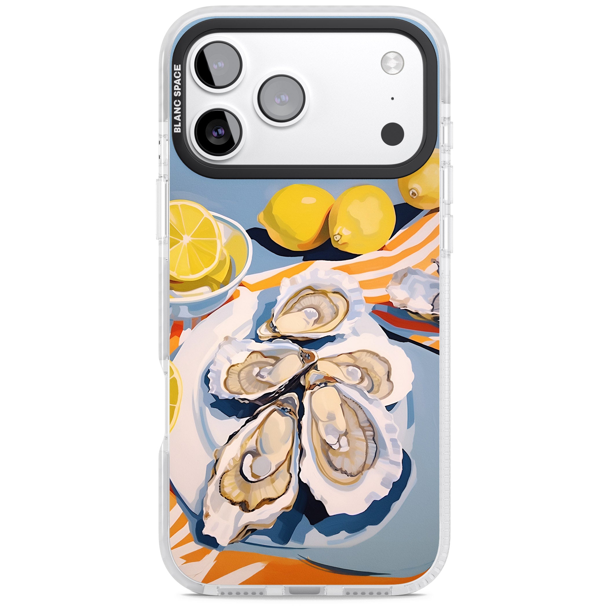 Fresh Oysters & Lemons iPhone 17 Pro Impact Pro Clear Phone Case