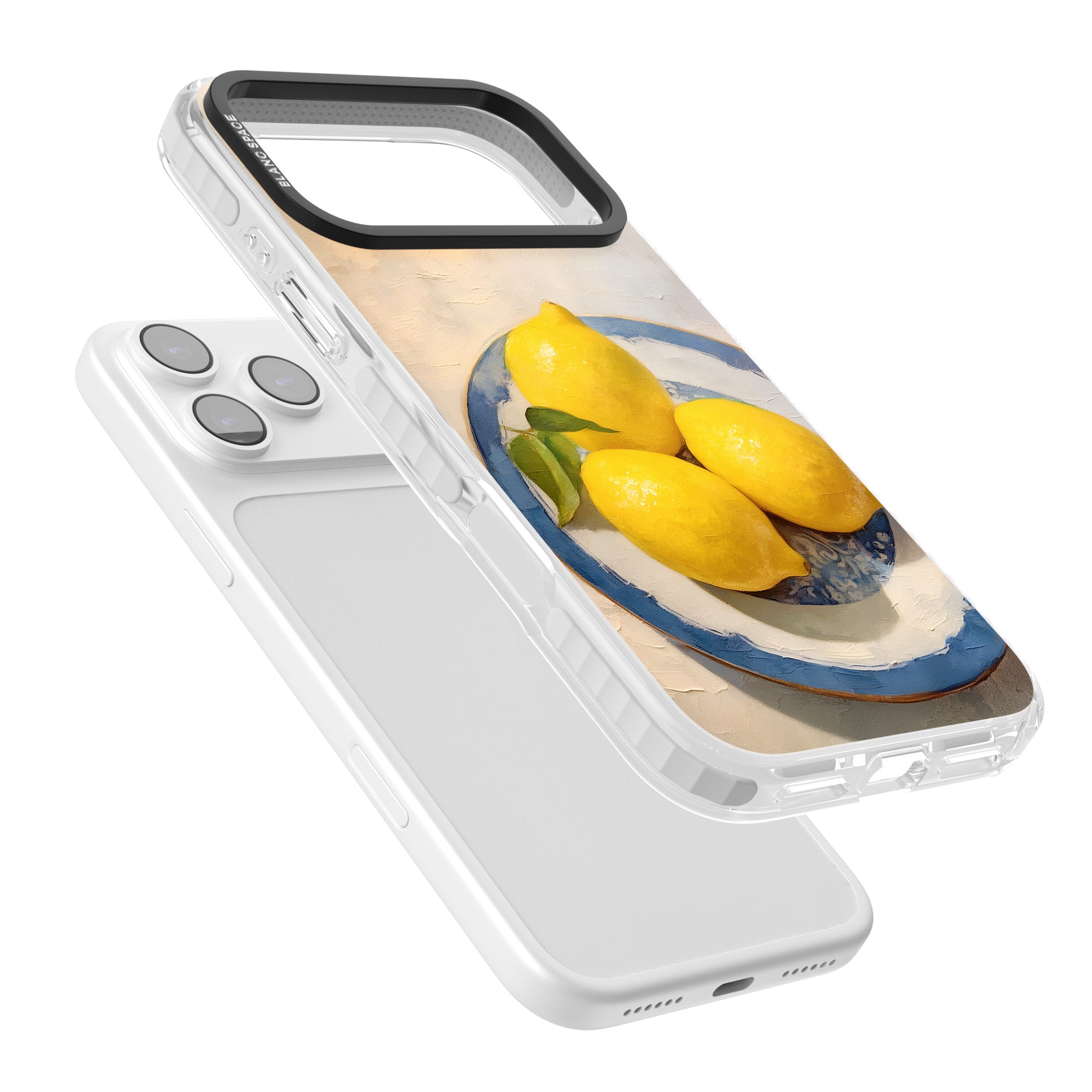 Lemons on Porcelain iPhone 17 Pro Impact Pro Clear Phone Case Colours