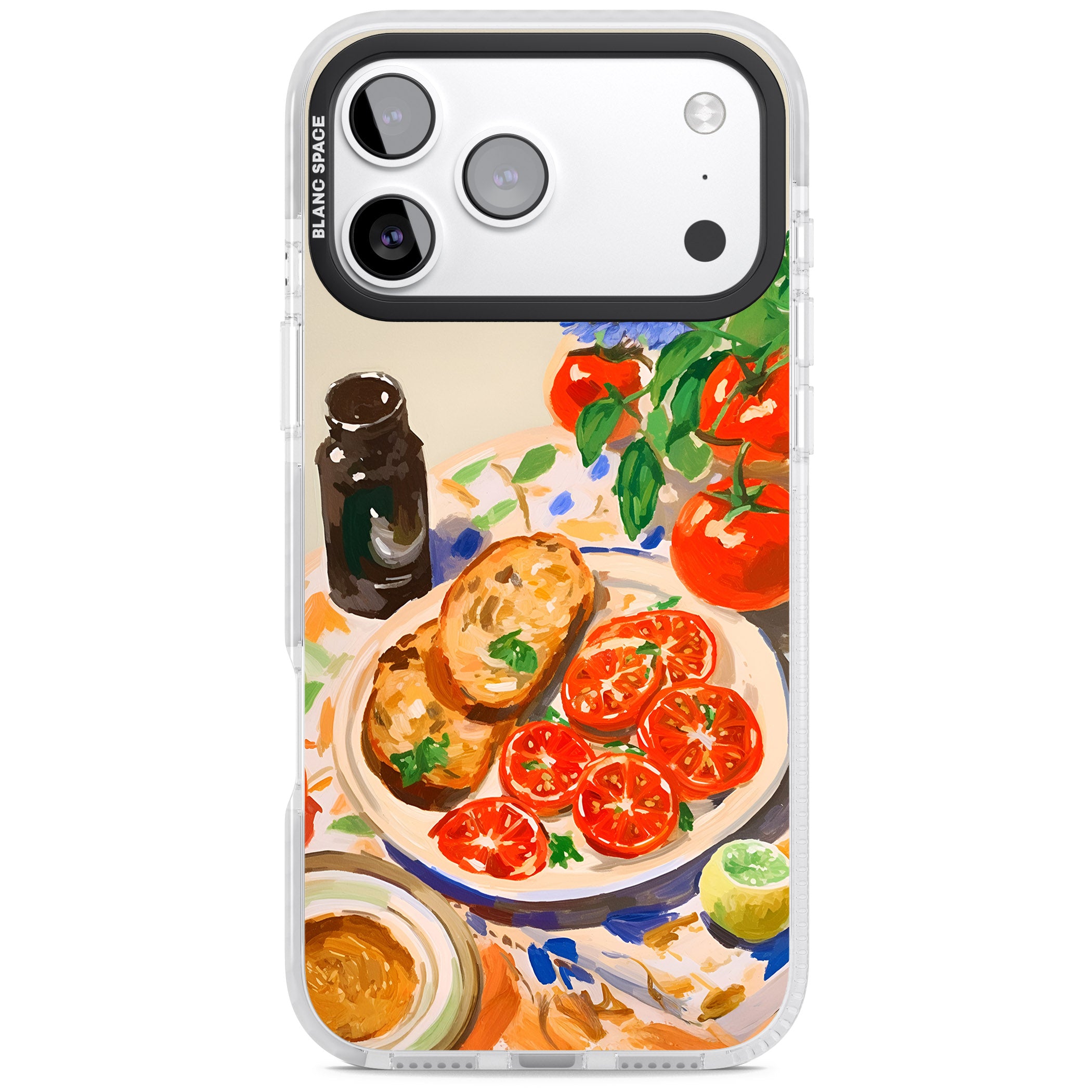 Bruschetta & Tomatoes iPhone 17 Pro Impact Pro Clear Phone Case