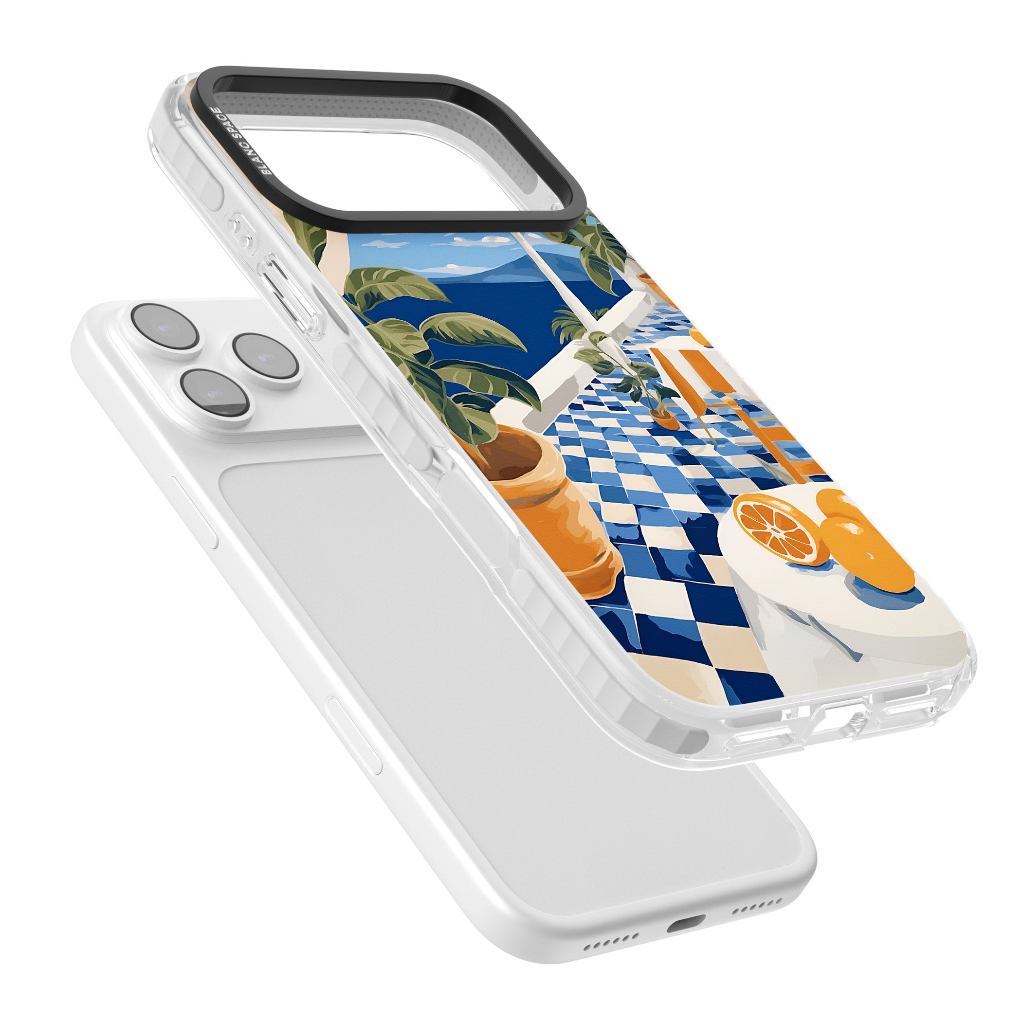 Greek Balcony iPhone 17 Pro Impact Pro Clear Phone Case Colours