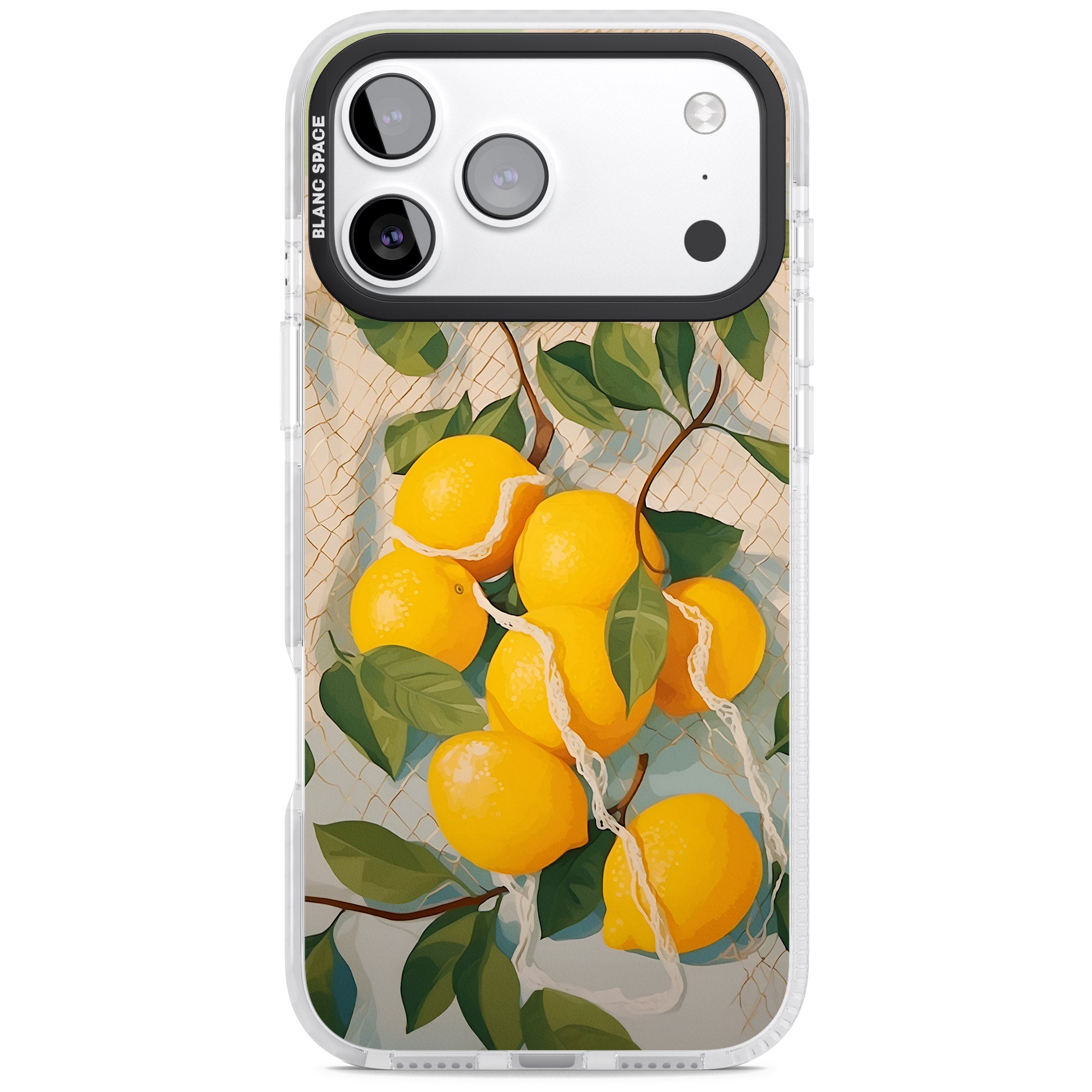 Lemon Vines iPhone 17 Pro Impact Pro Clear Phone Case