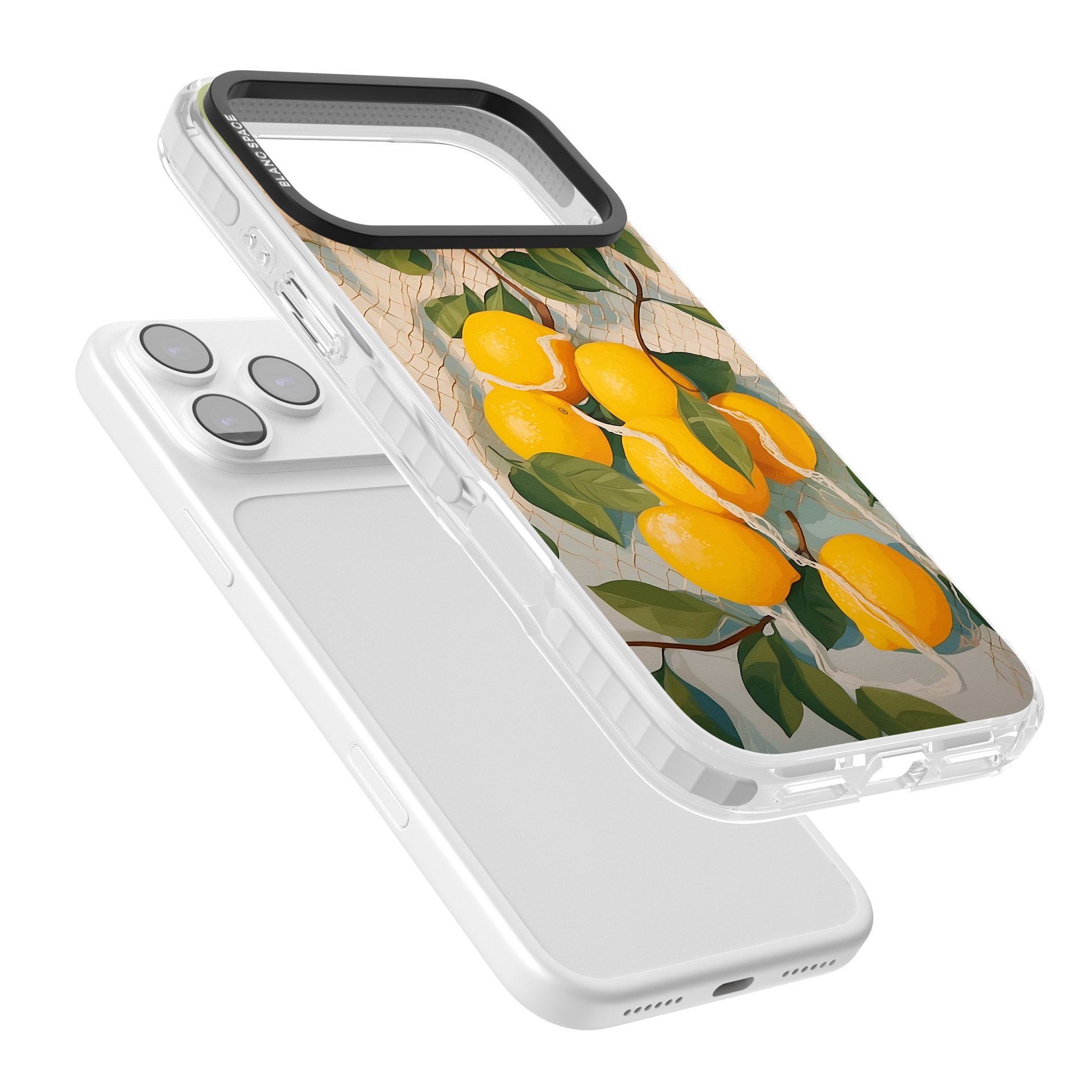 Lemon Vines iPhone 17 Pro Impact Pro Clear Phone Case Colours