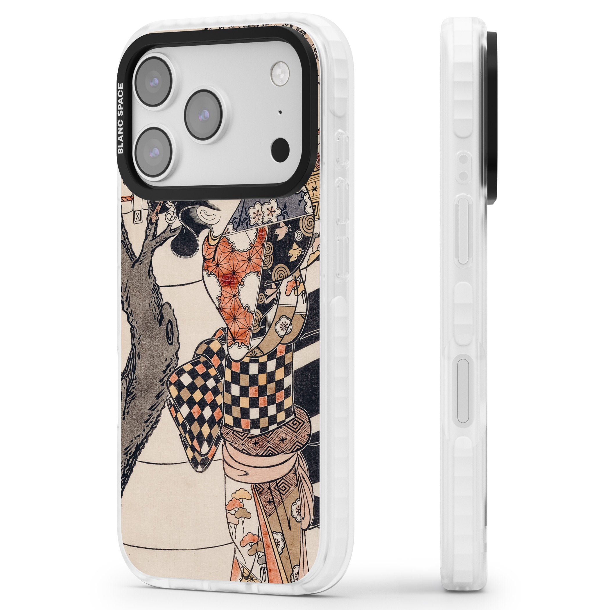 Vintage Japan iPhone 17 Pro Impact Pro Clear Phone Case Side Profile