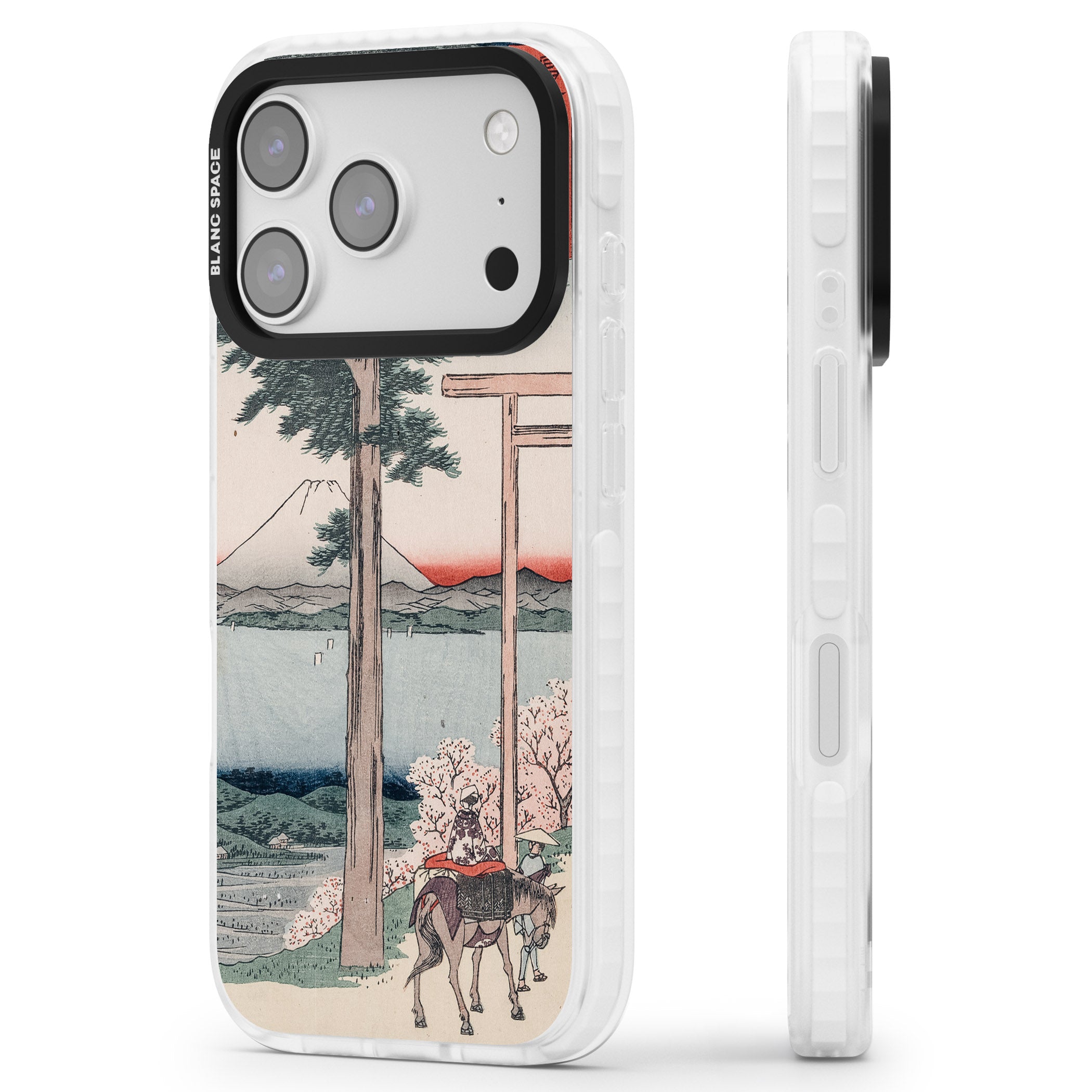 Gates To Mt. Fuji iPhone 17 Pro Impact Pro Clear Phone Case Side Profile
