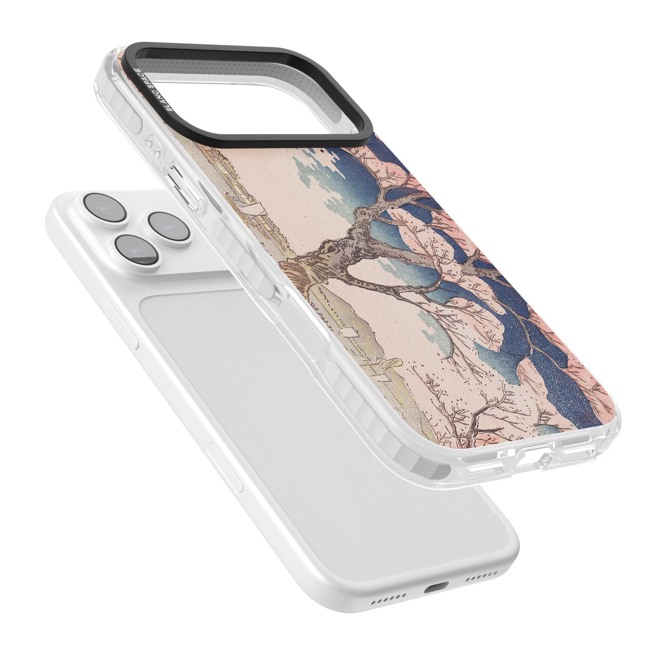 Vintage Japanese Illustrations Cherry Tree iPhone 17 Pro Impact Pro Clear Phone Case Colours