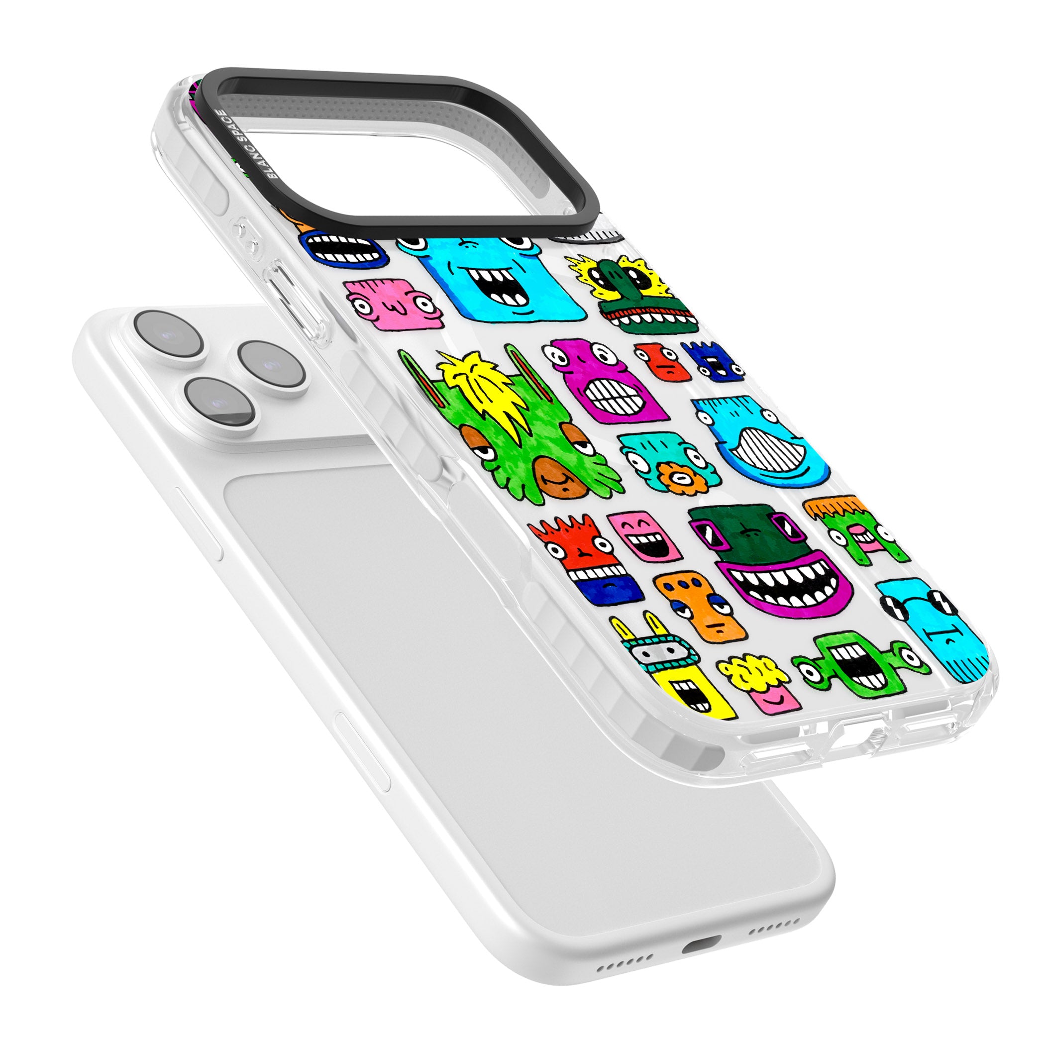 Burst Heads Colour iPhone 17 Pro Impact Pro Clear Phone Case Colours