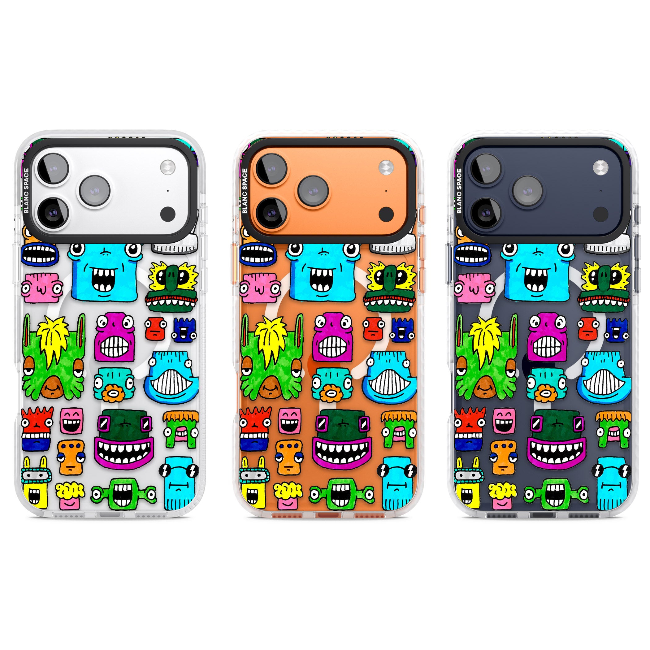 Burst Heads Colour iPhone 17 Pro Impact Pro Clear Phone Case APT Impact Protection