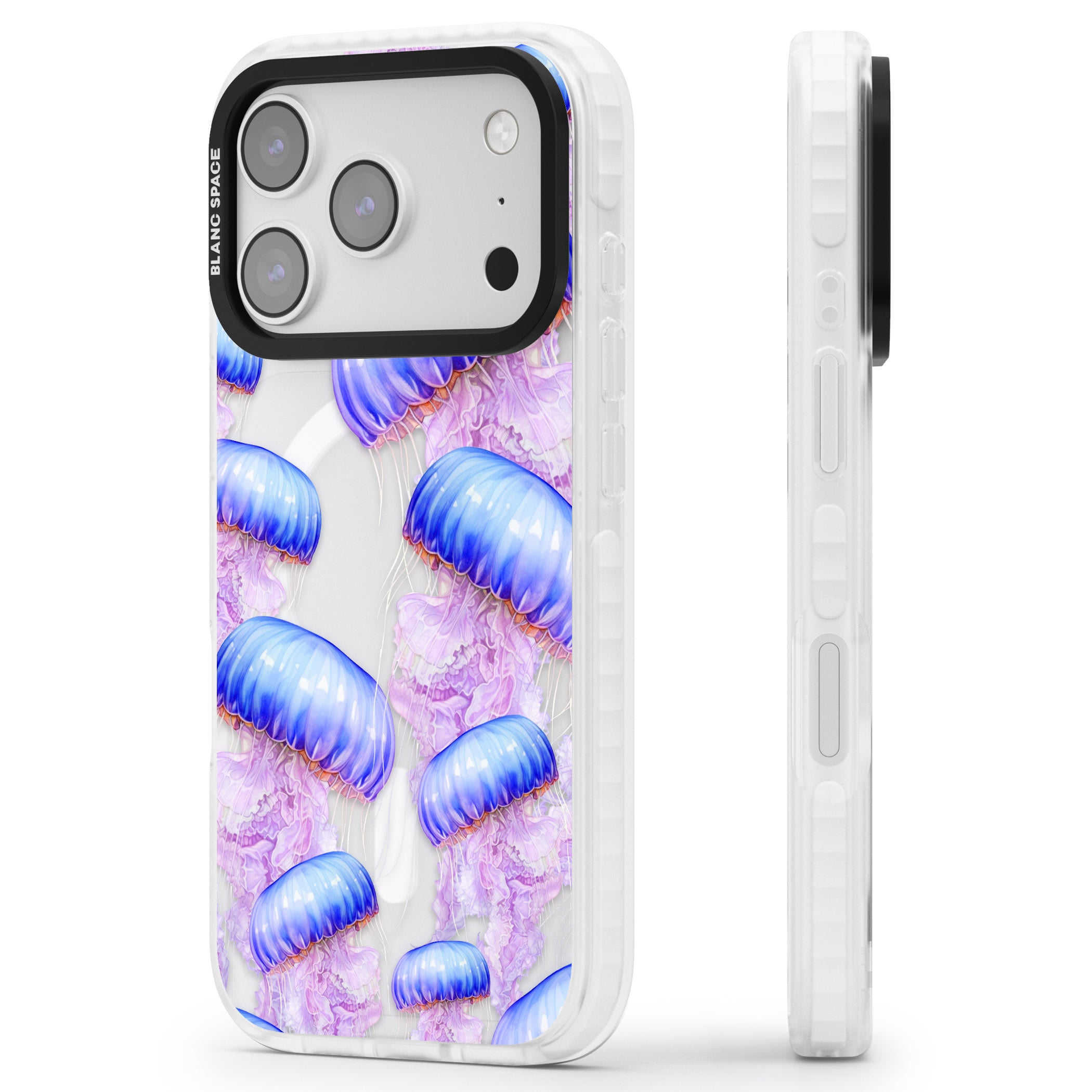 Jellyfish iPhone 17 Pro Impact Pro Clear Phone Case Side Profile