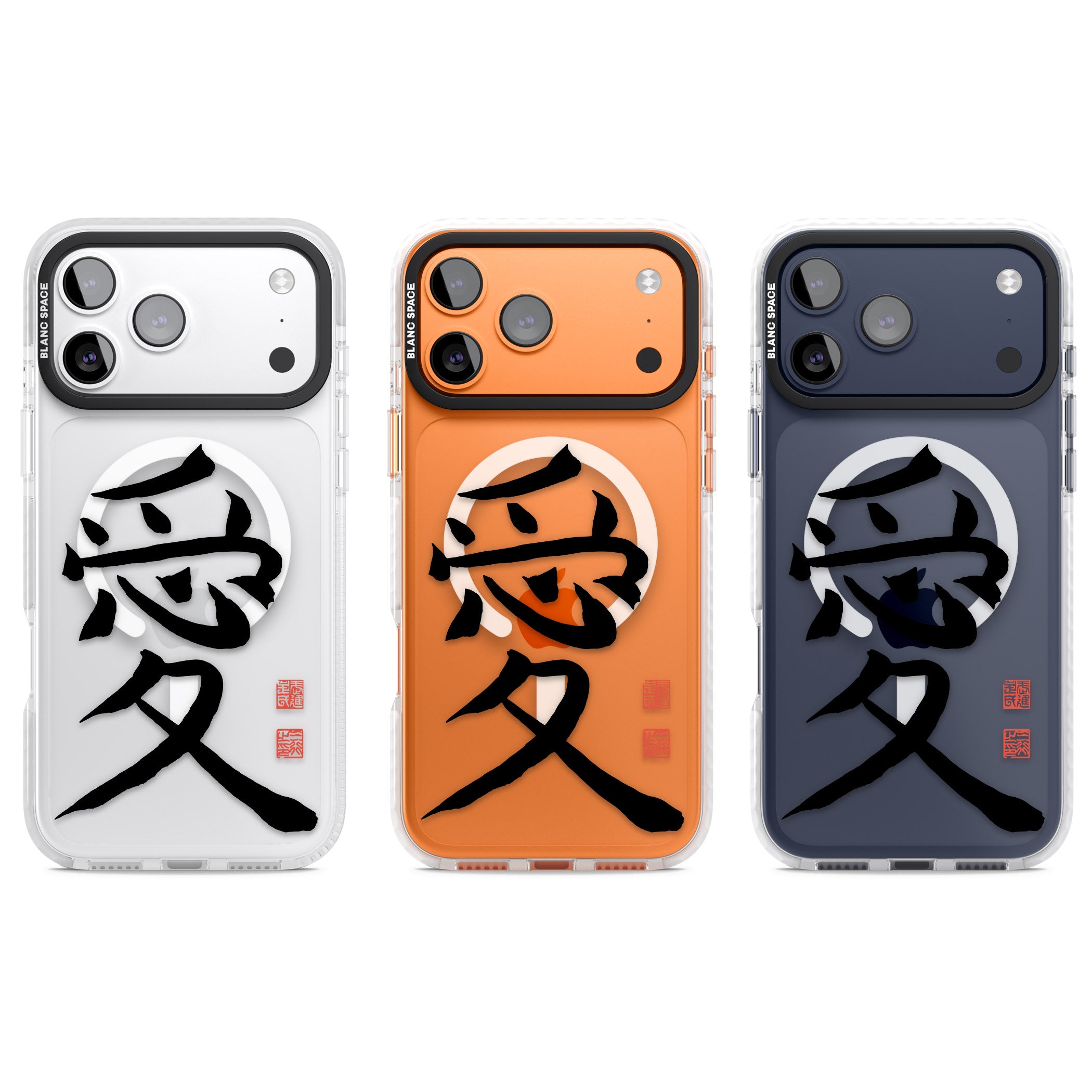 Japanese Kanji Love iPhone 17 Pro Impact Pro Clear Phone Case APT Impact Protection