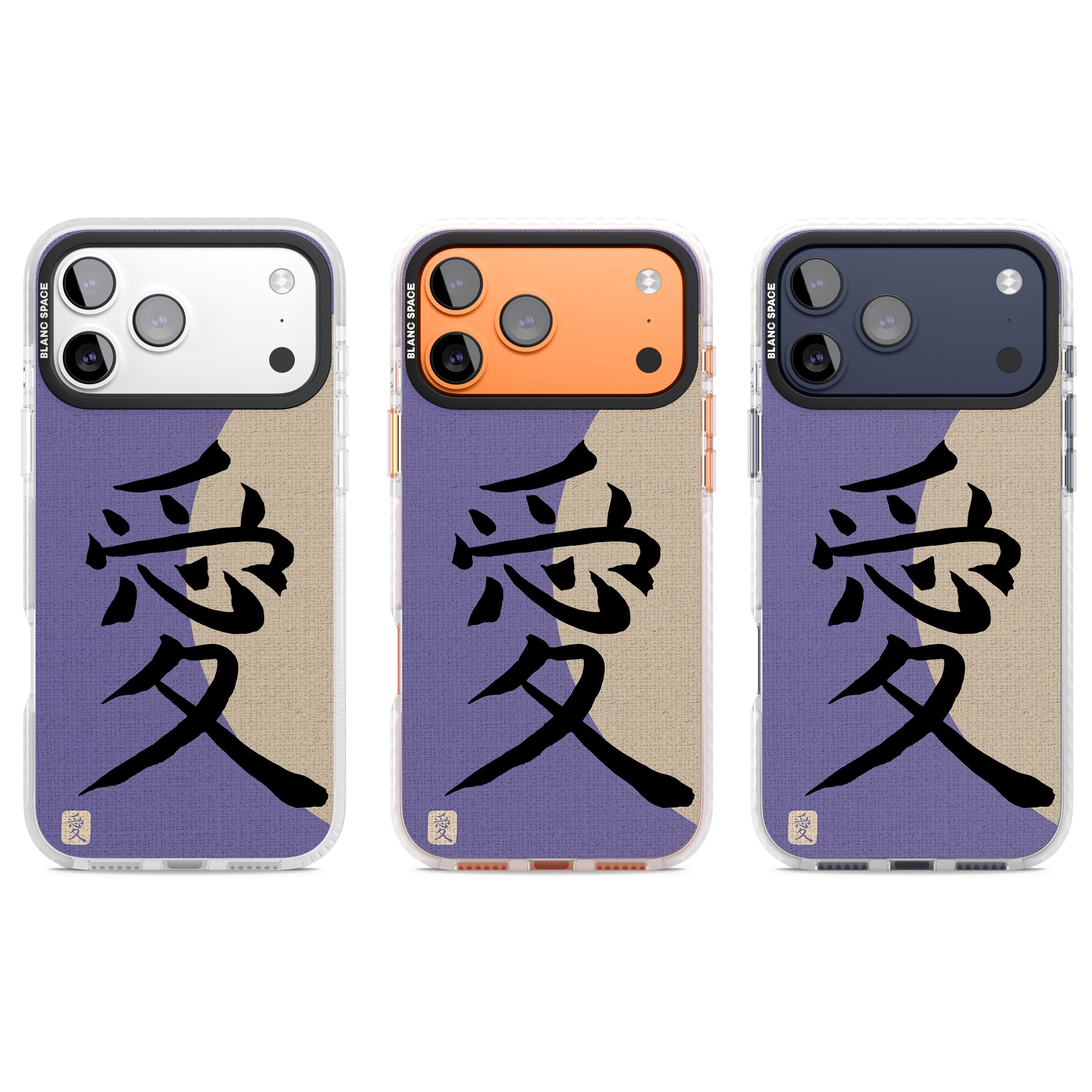 Vintage Japanese Kanji Love iPhone 17 Pro Impact Pro Clear Phone Case APT Impact Protection