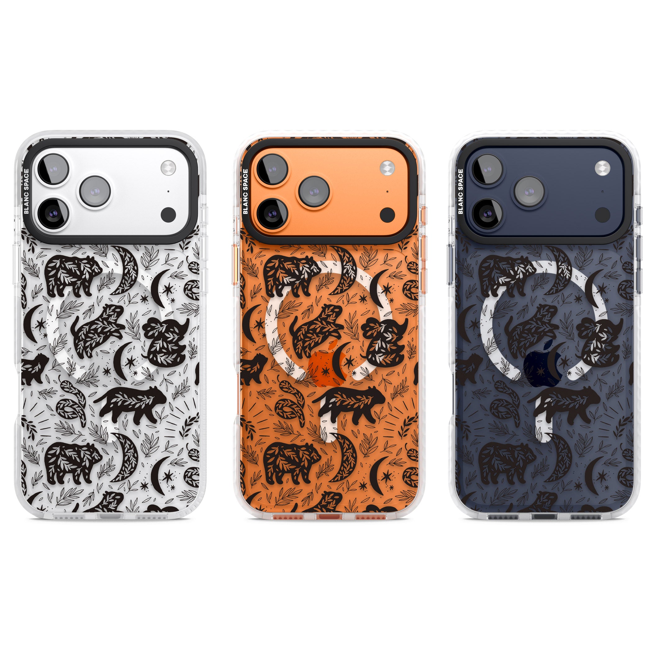 Midnight Forest Animals iPhone 17 Pro Impact Pro Clear Phone Case APT Impact Protection
