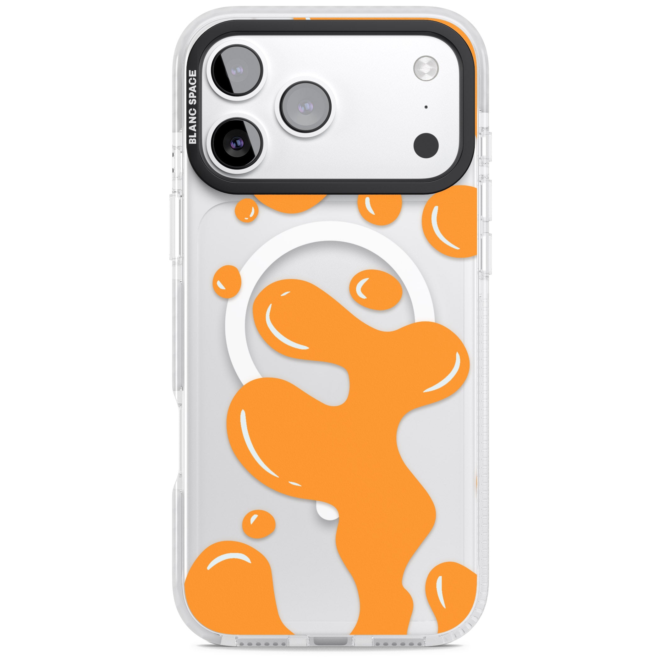 Orange Lava Lamp iPhone 17 Pro Impact Pro Clear Phone Case