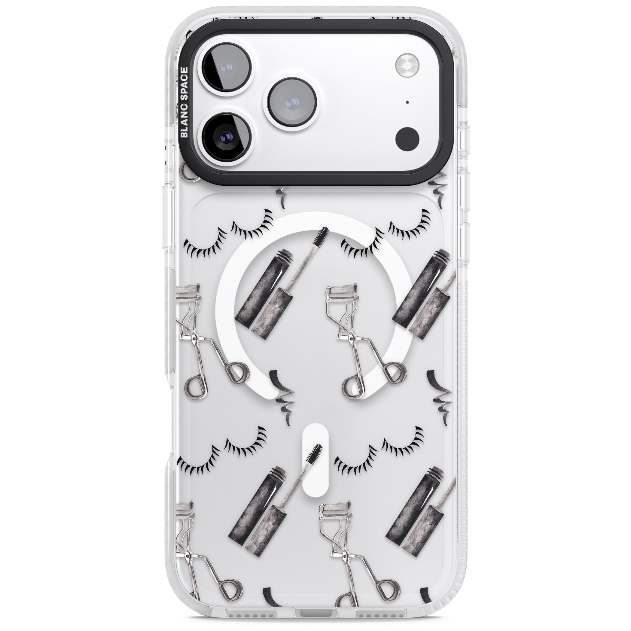 Eyelash Makeup Pattern iPhone 17 Pro Impact Pro Clear Phone Case