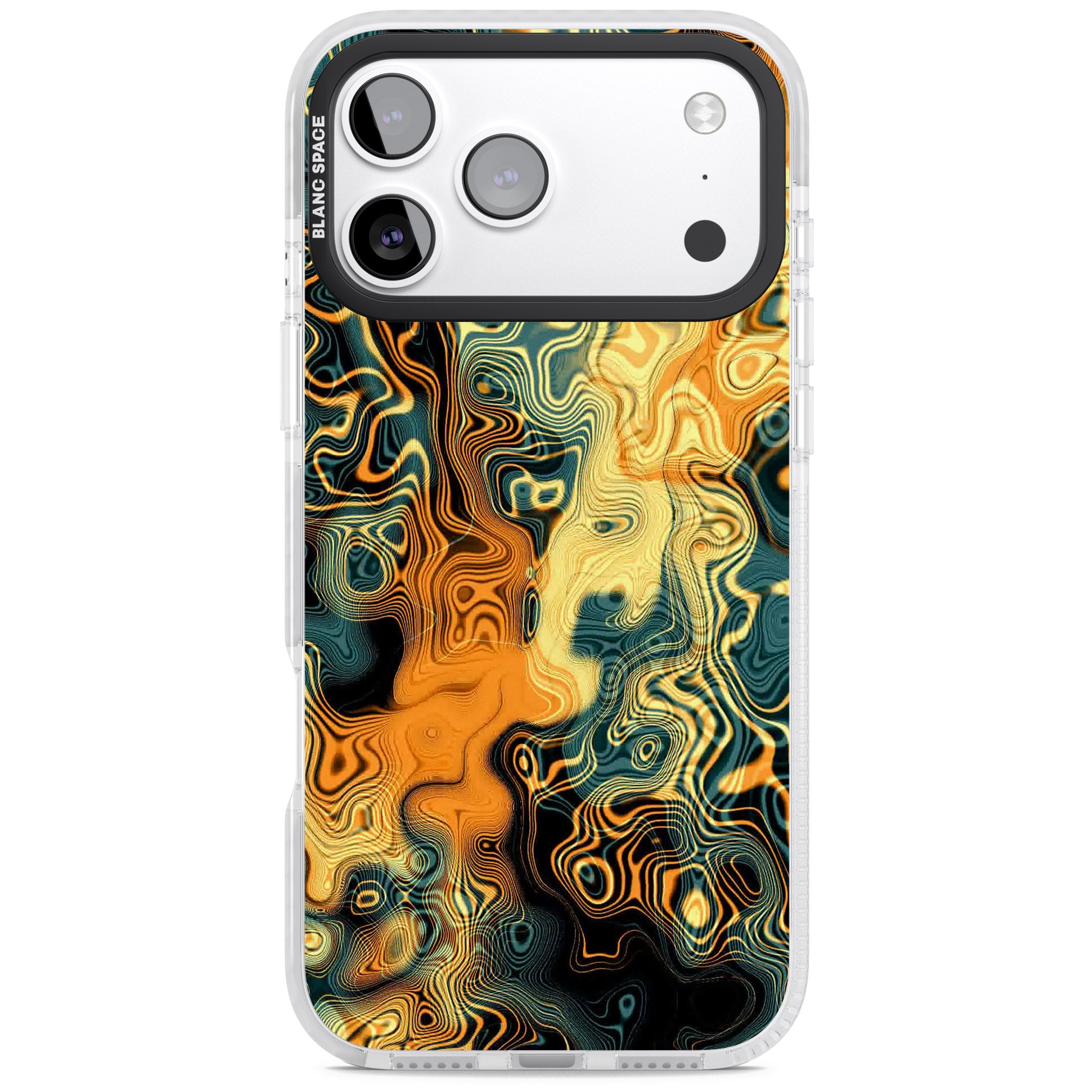 Gold Green Marble iPhone 17 Pro Impact Pro Clear Phone Case