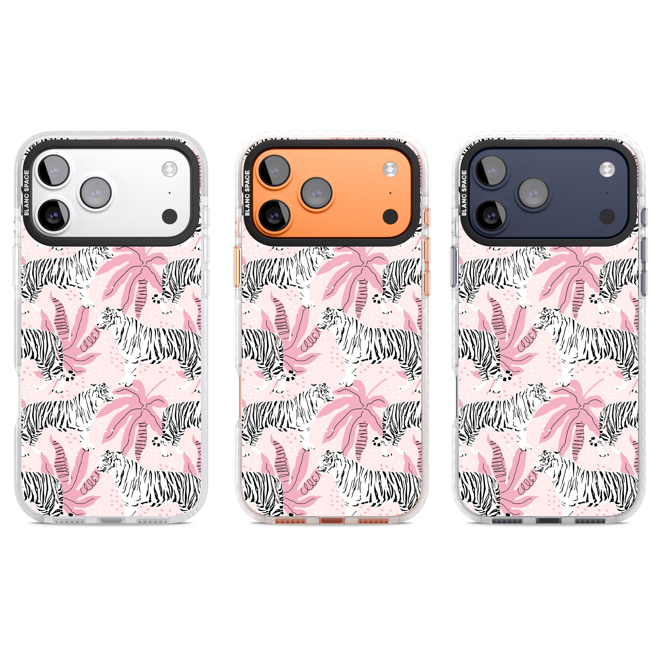 Pink Tiger Palm iPhone 17 Pro Impact Pro Clear Phone Case APT Impact Protection