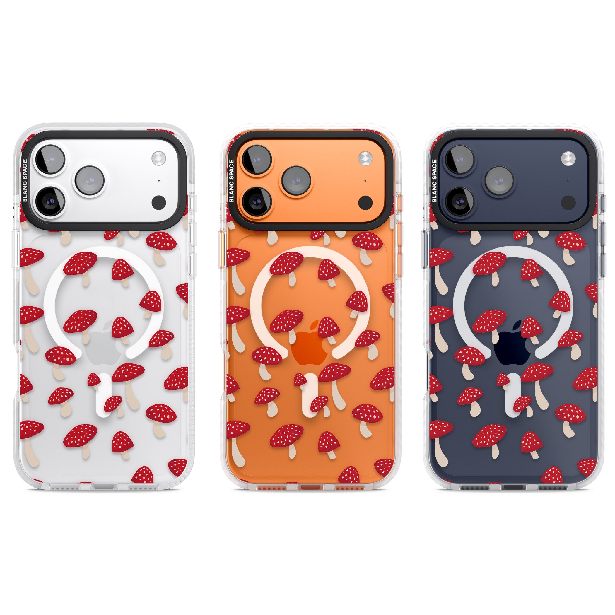 Magical Mushroom Pattern iPhone 17 Pro Impact Pro Clear Phone Case APT Impact Protection