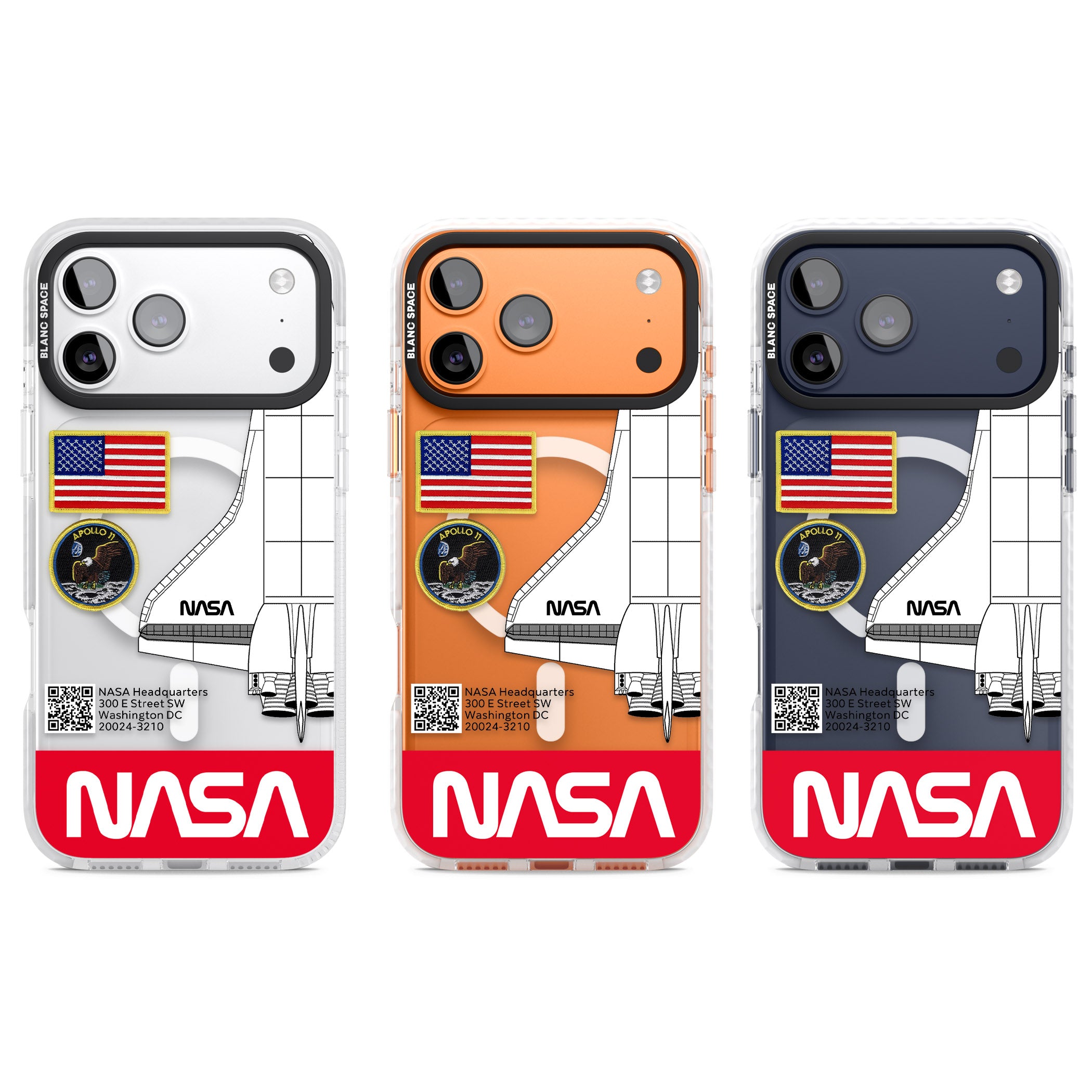 Nasa Apollo 11 iPhone 17 Pro Impact Pro Clear Phone Case APT Impact Protection