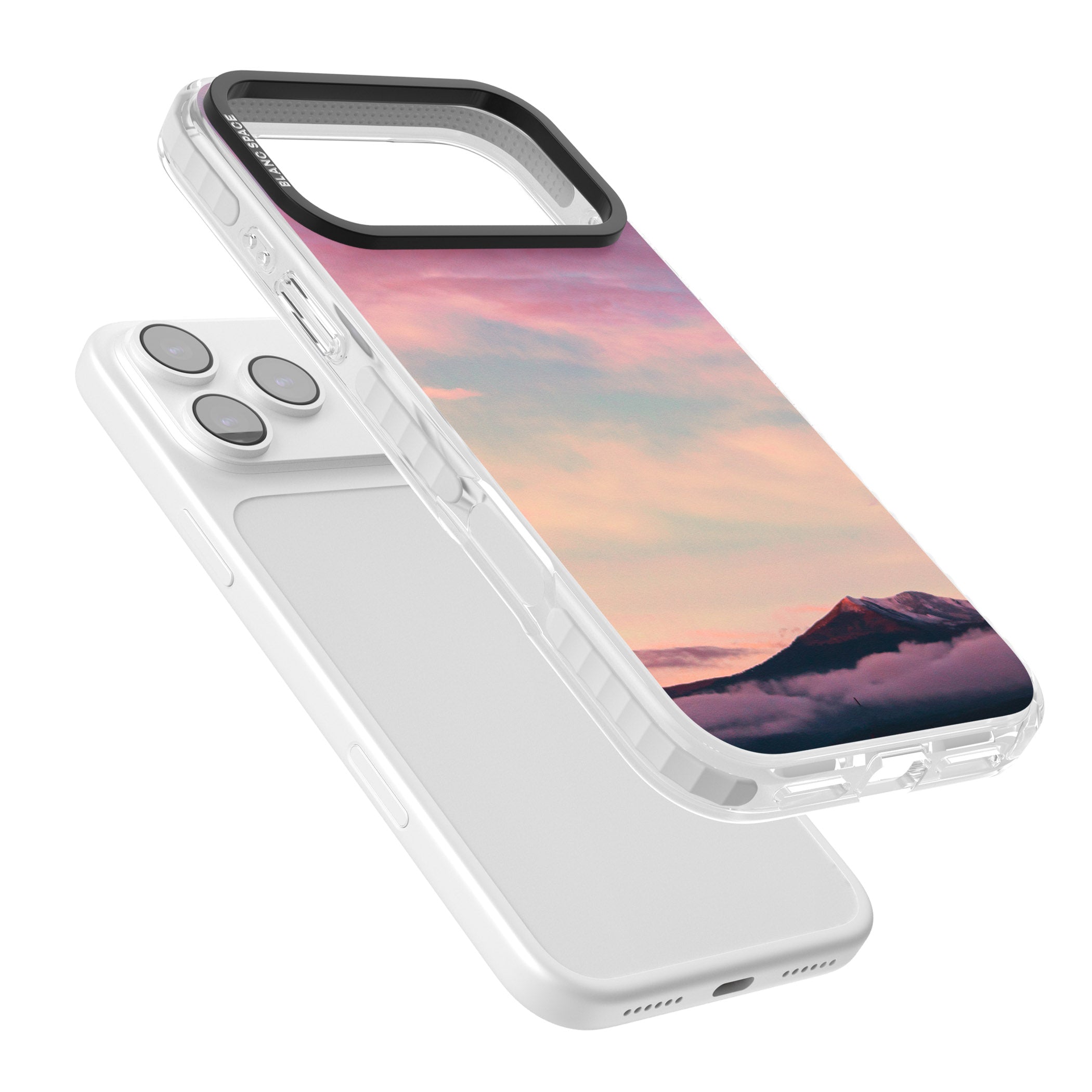 Pastel Mountain Sunset iPhone 17 Pro Impact Pro Clear Phone Case Colours