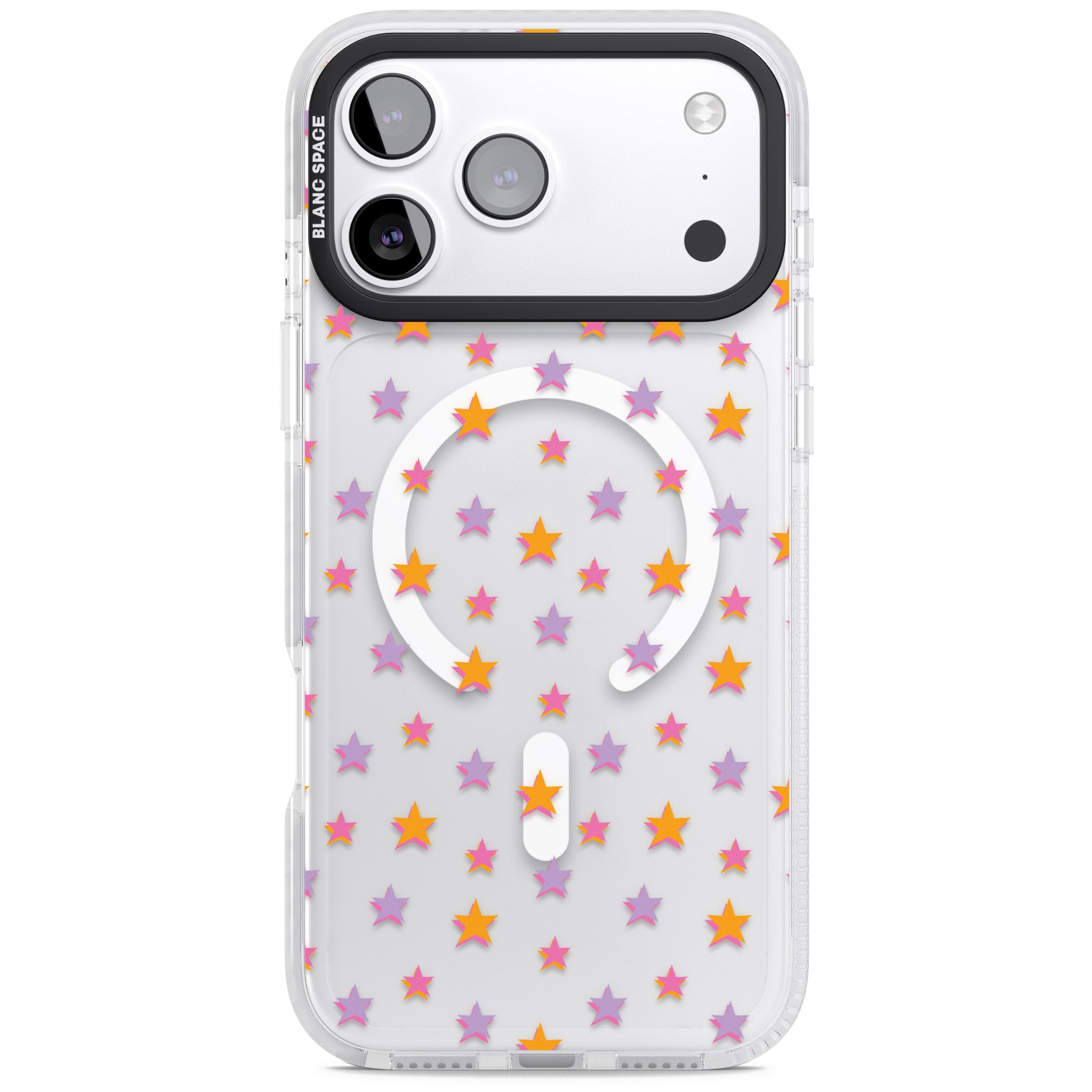 Spangling Stars Pattern iPhone 17 Pro Impact Pro Clear Phone Case