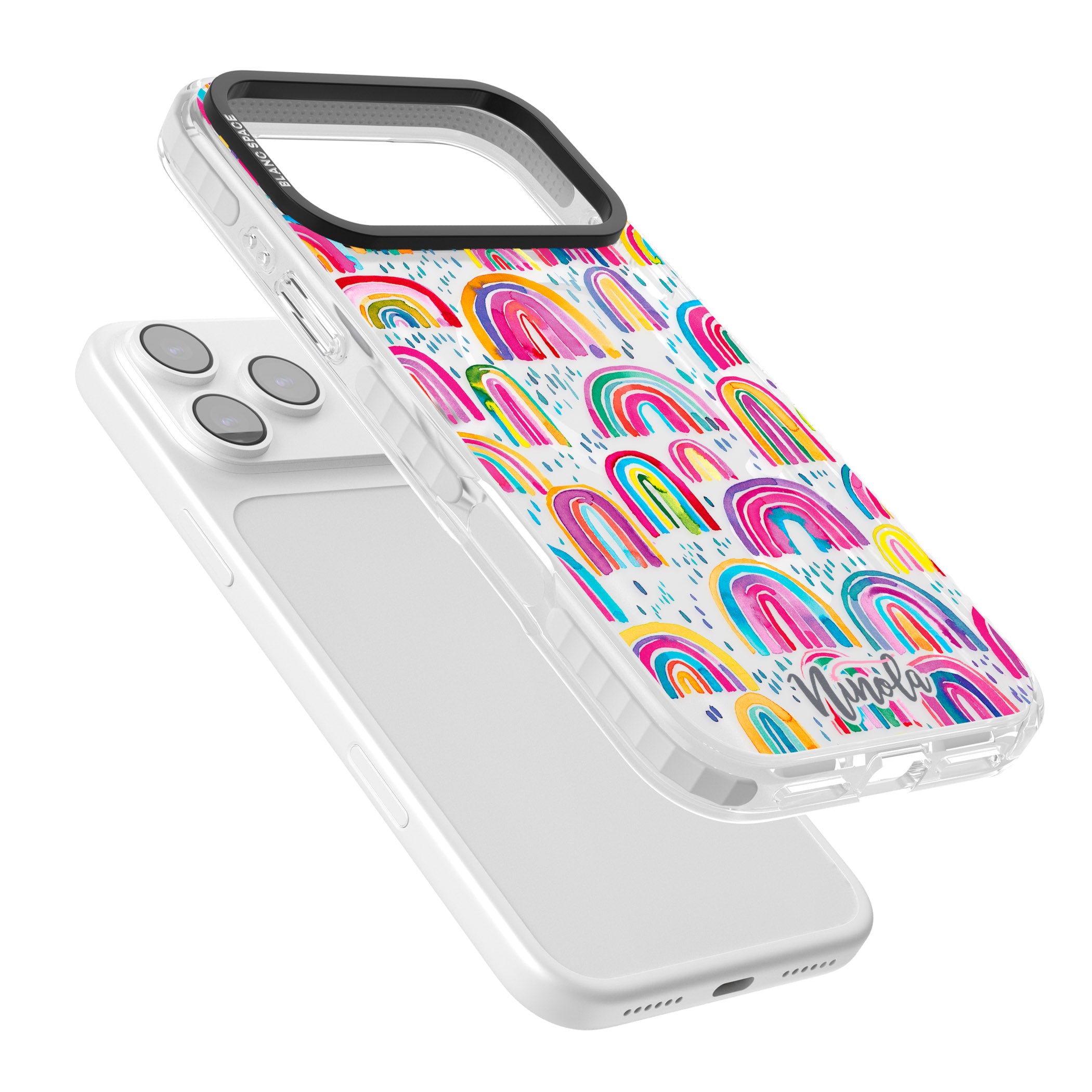 Watercolor Rainbow iPhone 17 Pro Impact Pro Clear Phone Case Colours