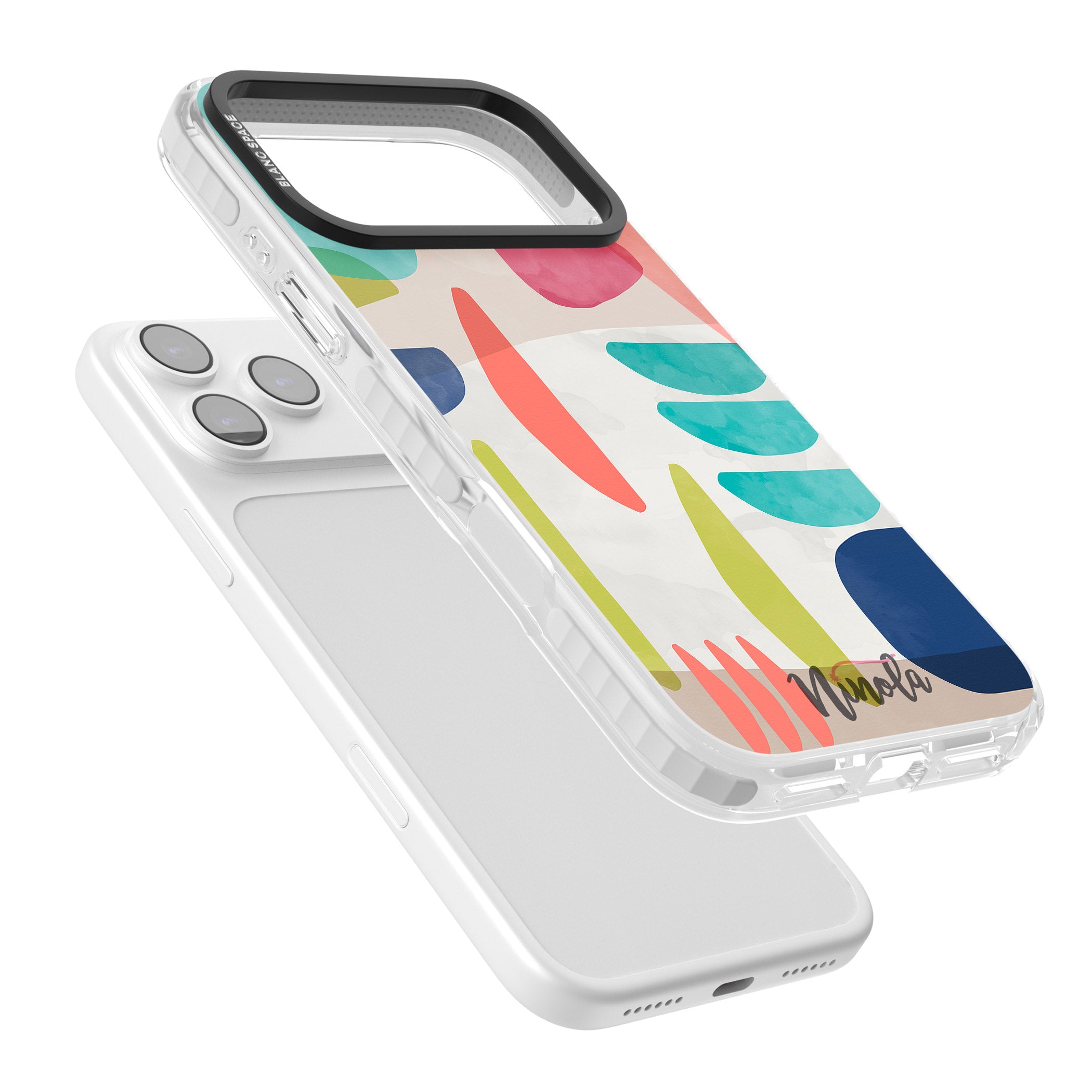 Bold Colorful Shapes iPhone 17 Pro Impact Pro Clear Phone Case Colours