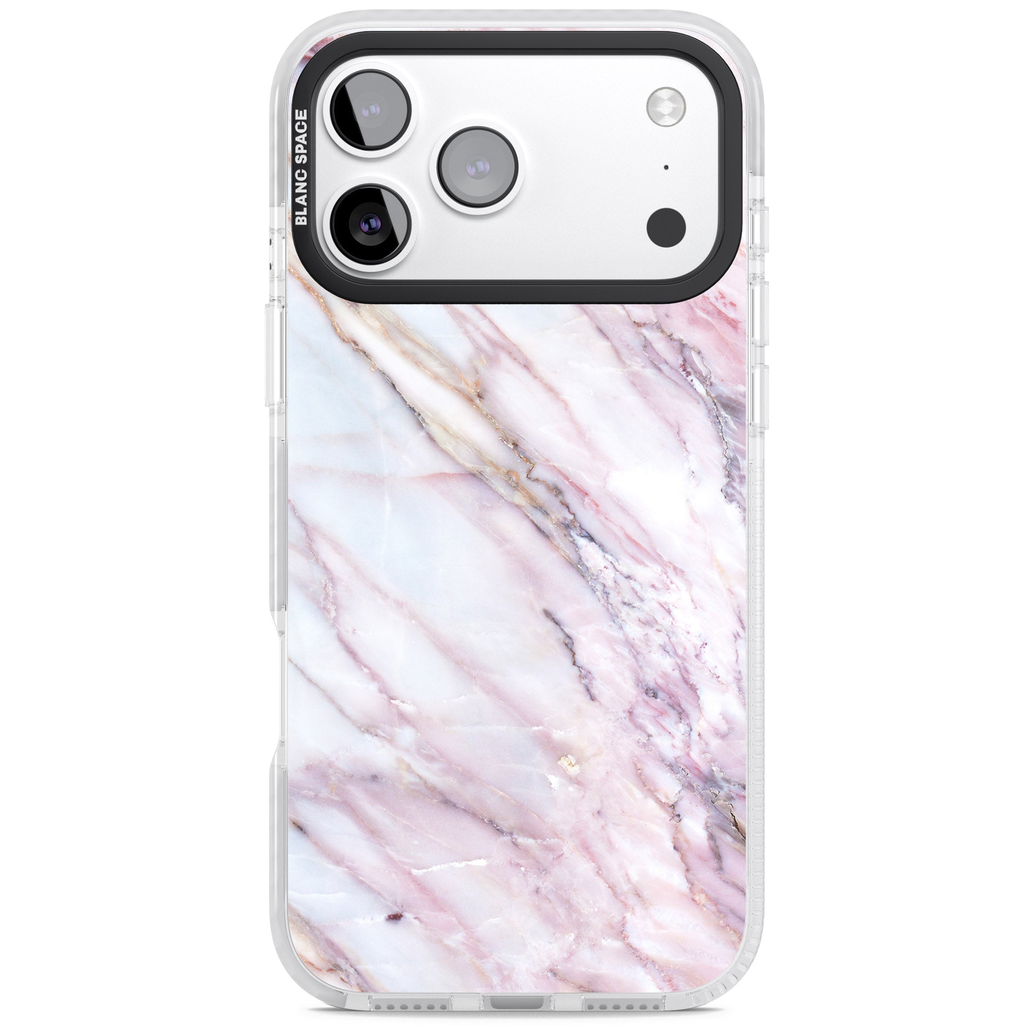 Blush Marble Glow iPhone 17 Pro Impact Pro Clear Phone Case