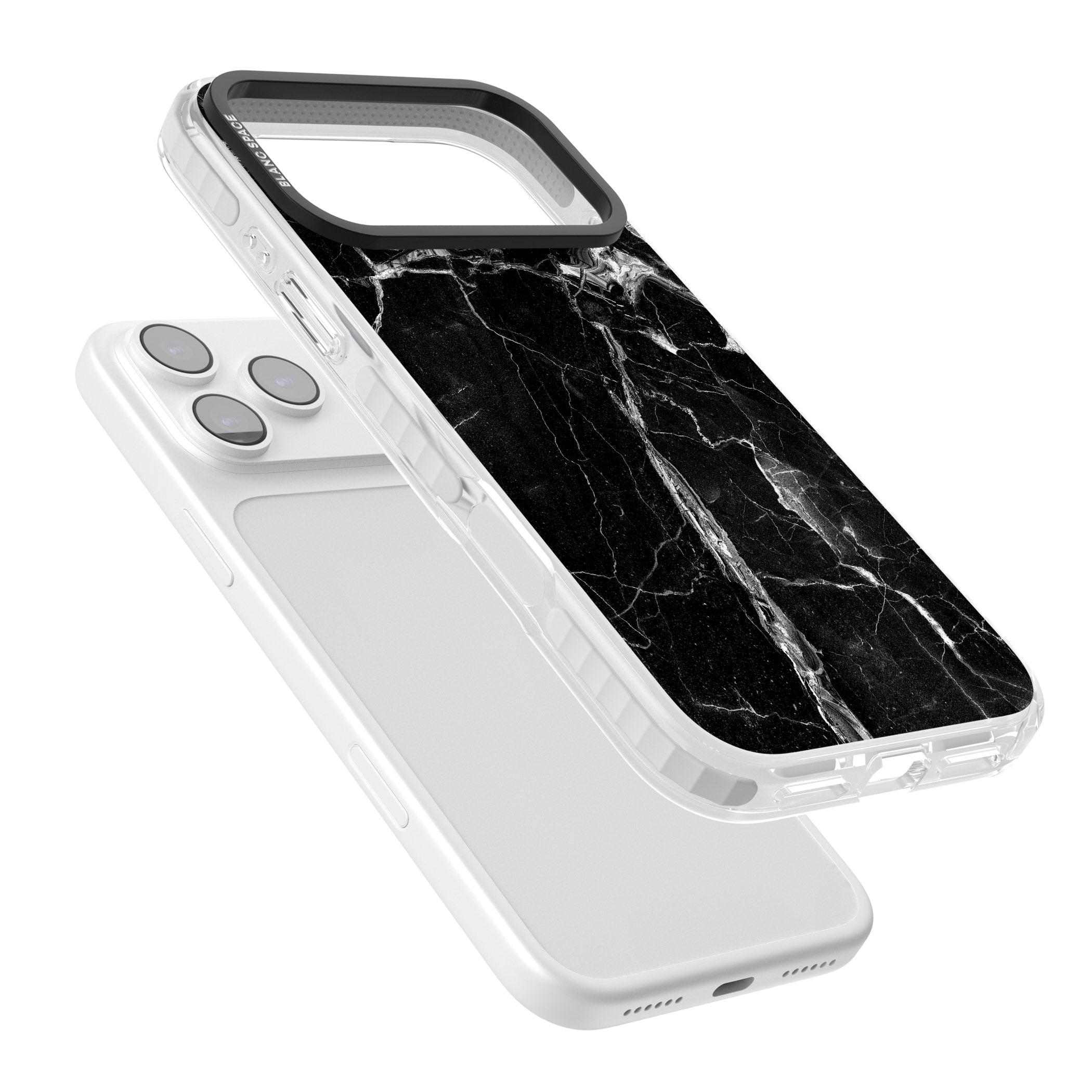 Black Onyx Marble iPhone 17 Pro Impact Pro Clear Phone Case Colours