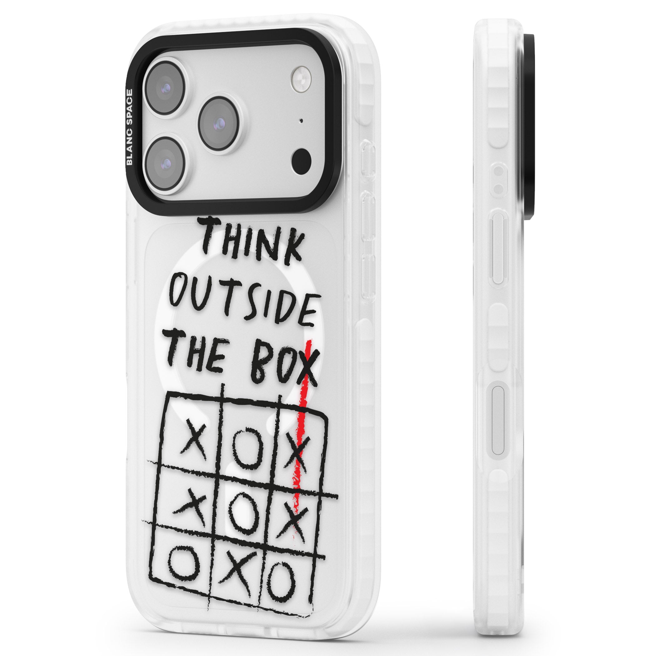 Think Outside The Box iPhone 17 Pro Impact Pro Clear Phone Case Side Profile