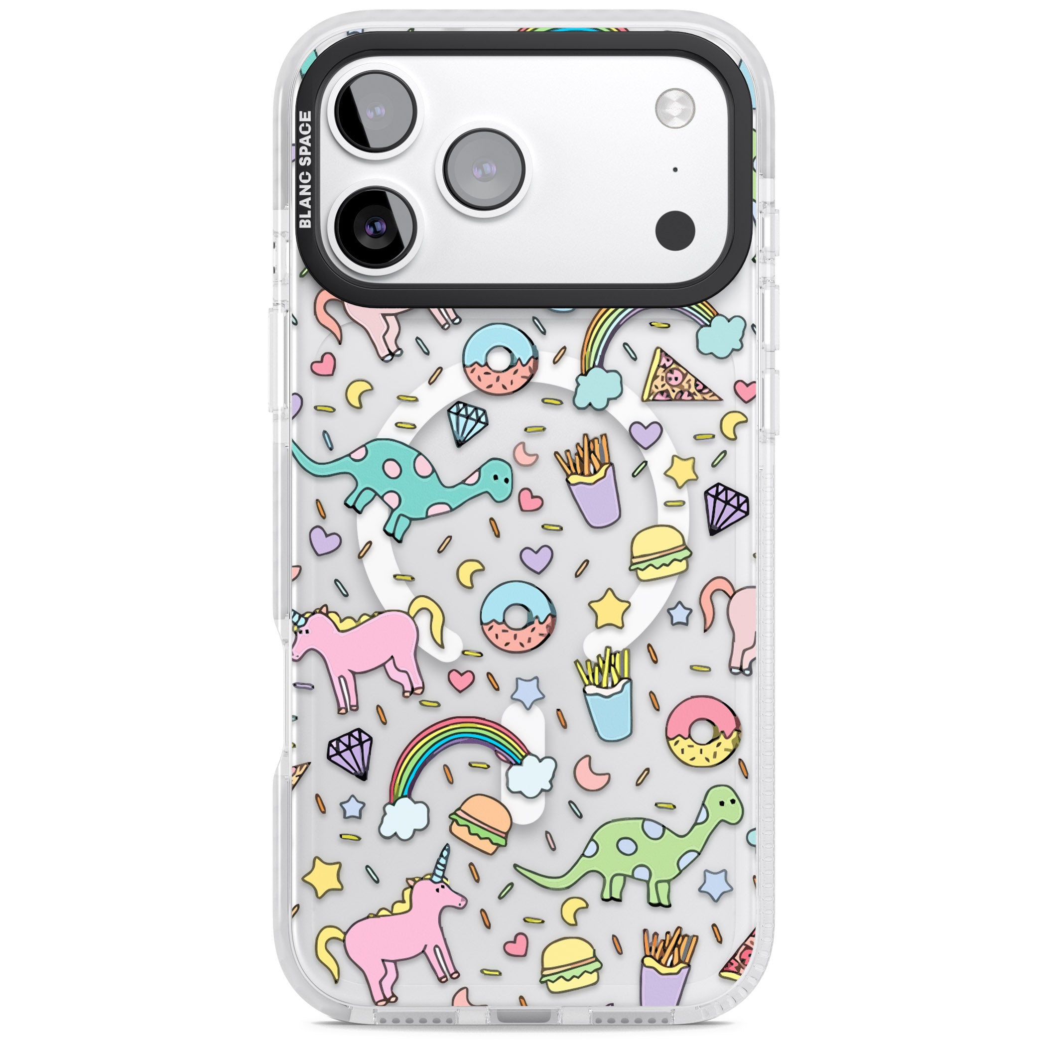 Cute Pattern iPhone 17 Pro Impact Pro Clear Phone Case