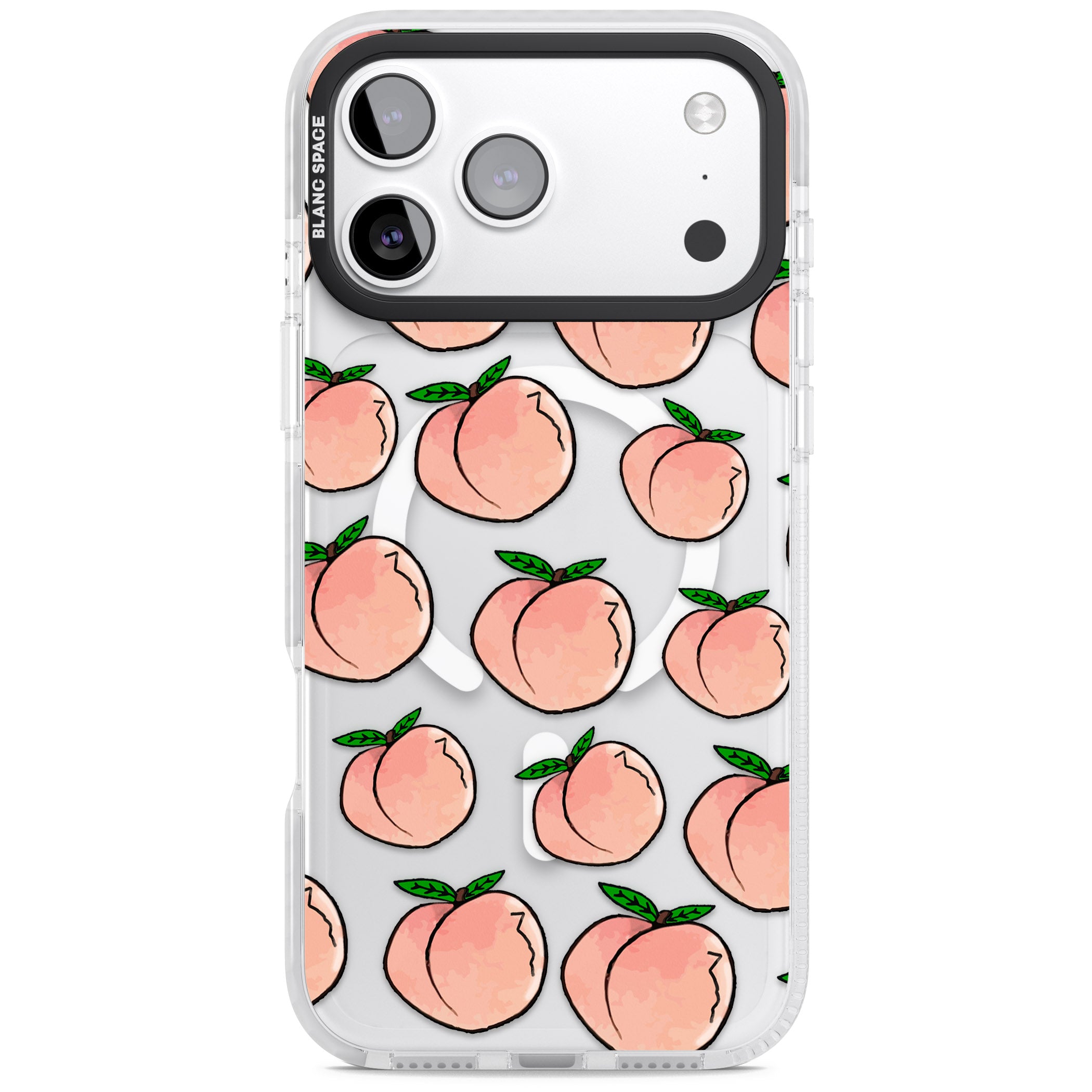 Peachy Picnic iPhone 17 Pro Impact Pro Clear Phone Case