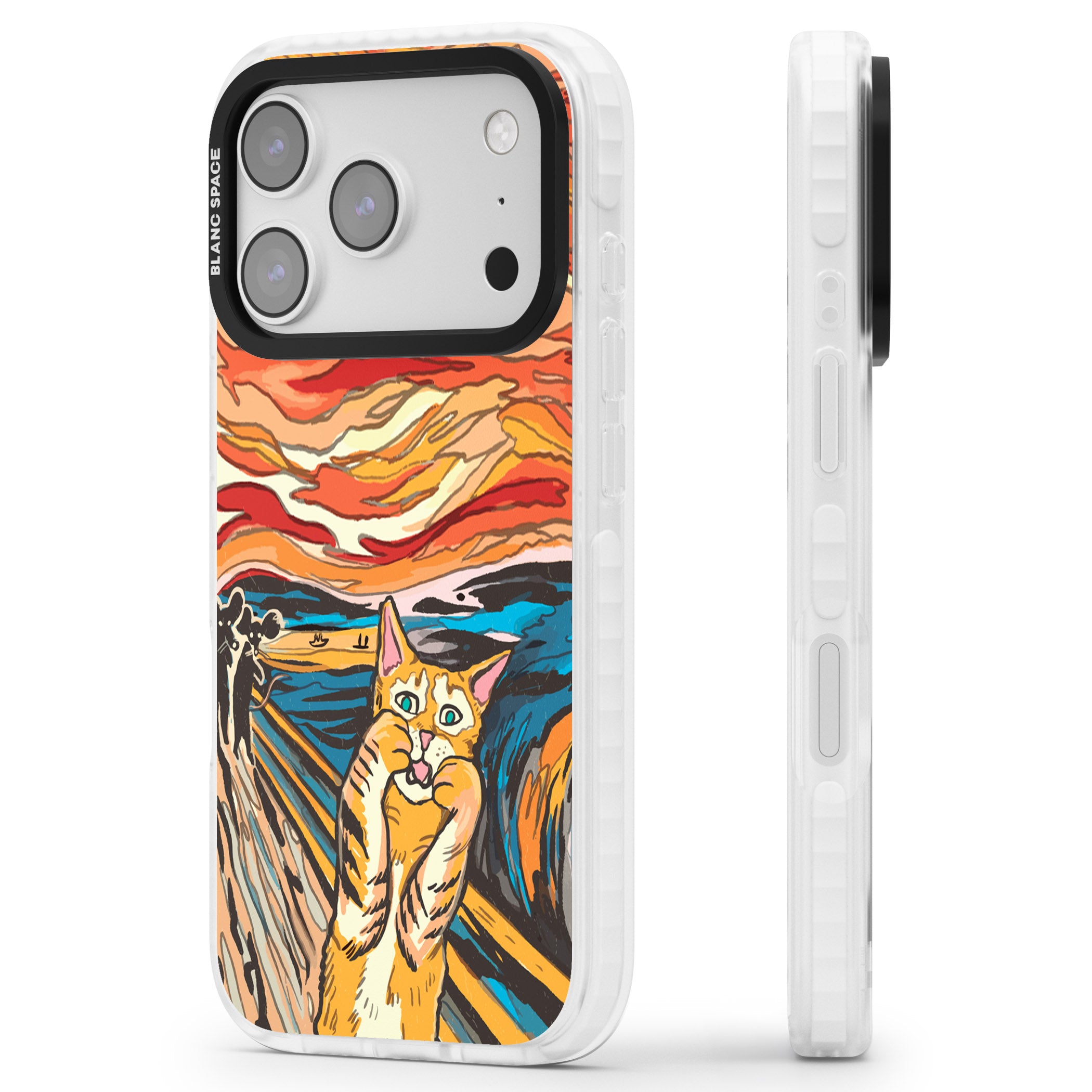 The Meow iPhone 17 Pro Impact Pro Clear Phone Case Side Profile